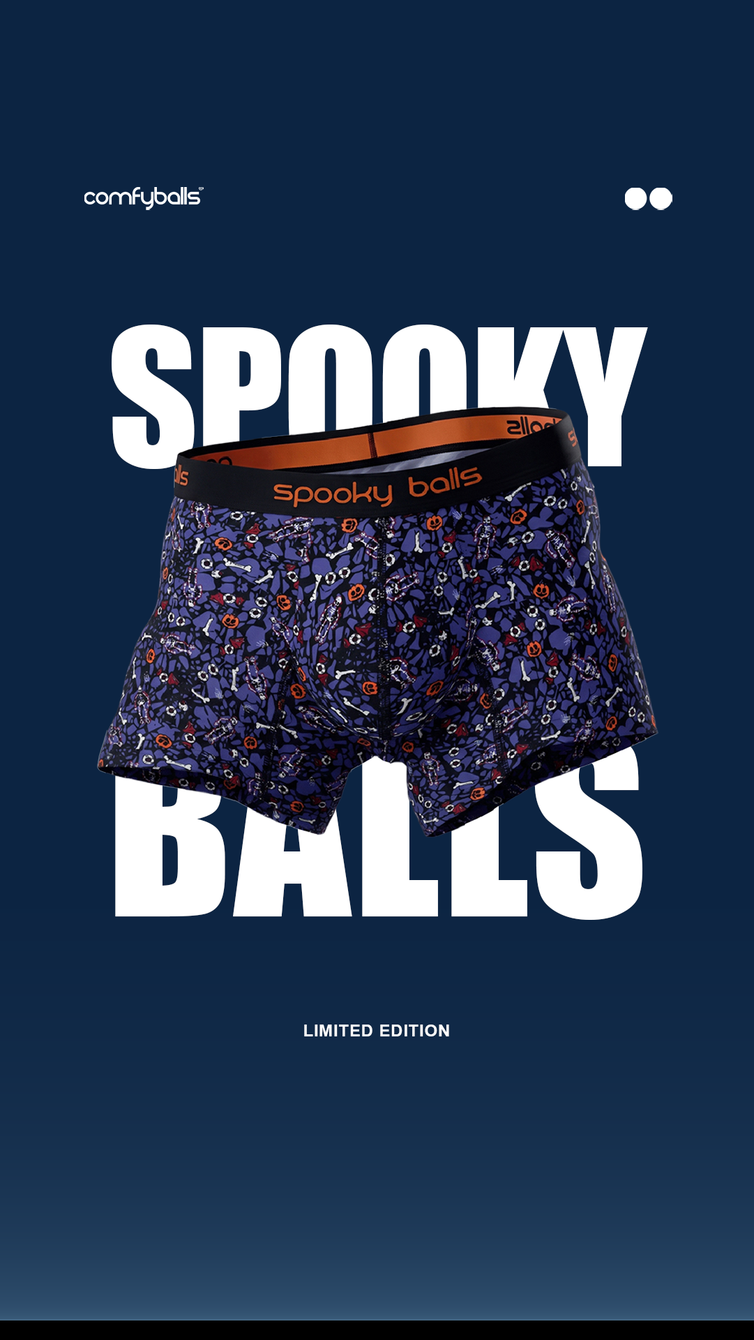 Comfyballs Facebook ad: Säkra dina Spooky Balls!