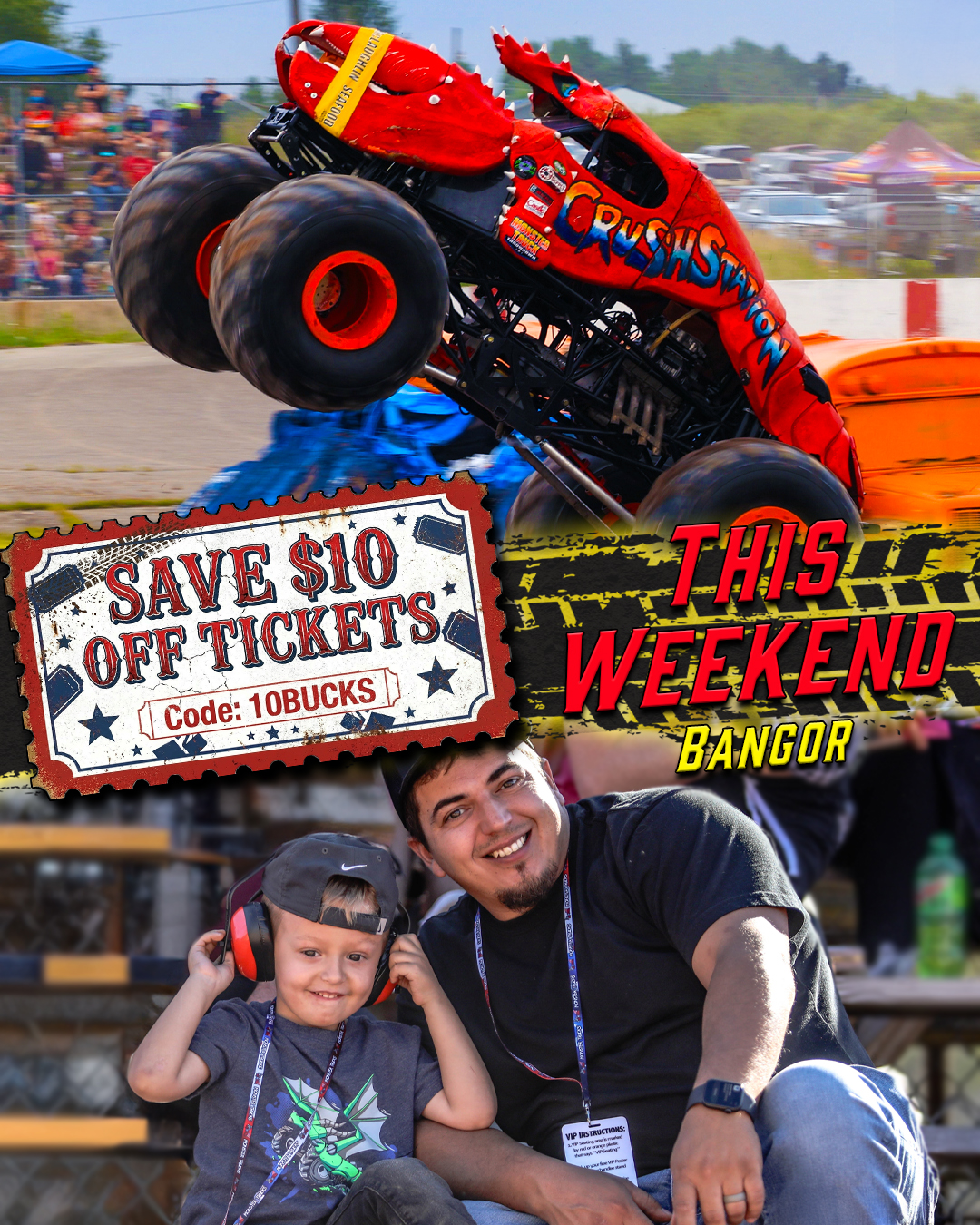 All Star Monster Truck Tour Facebook ad