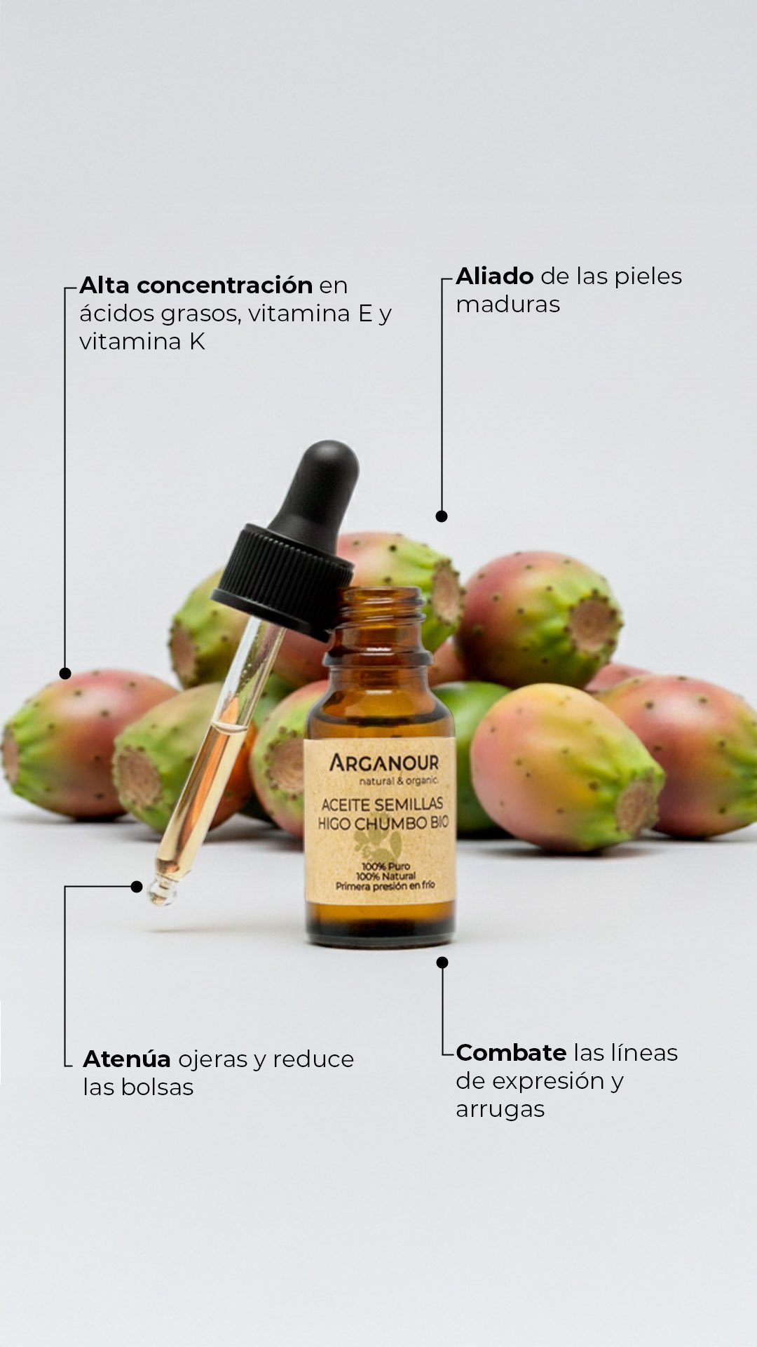 Arganour Cosmetics Facebook ad: Este aceite es un antes y un después…