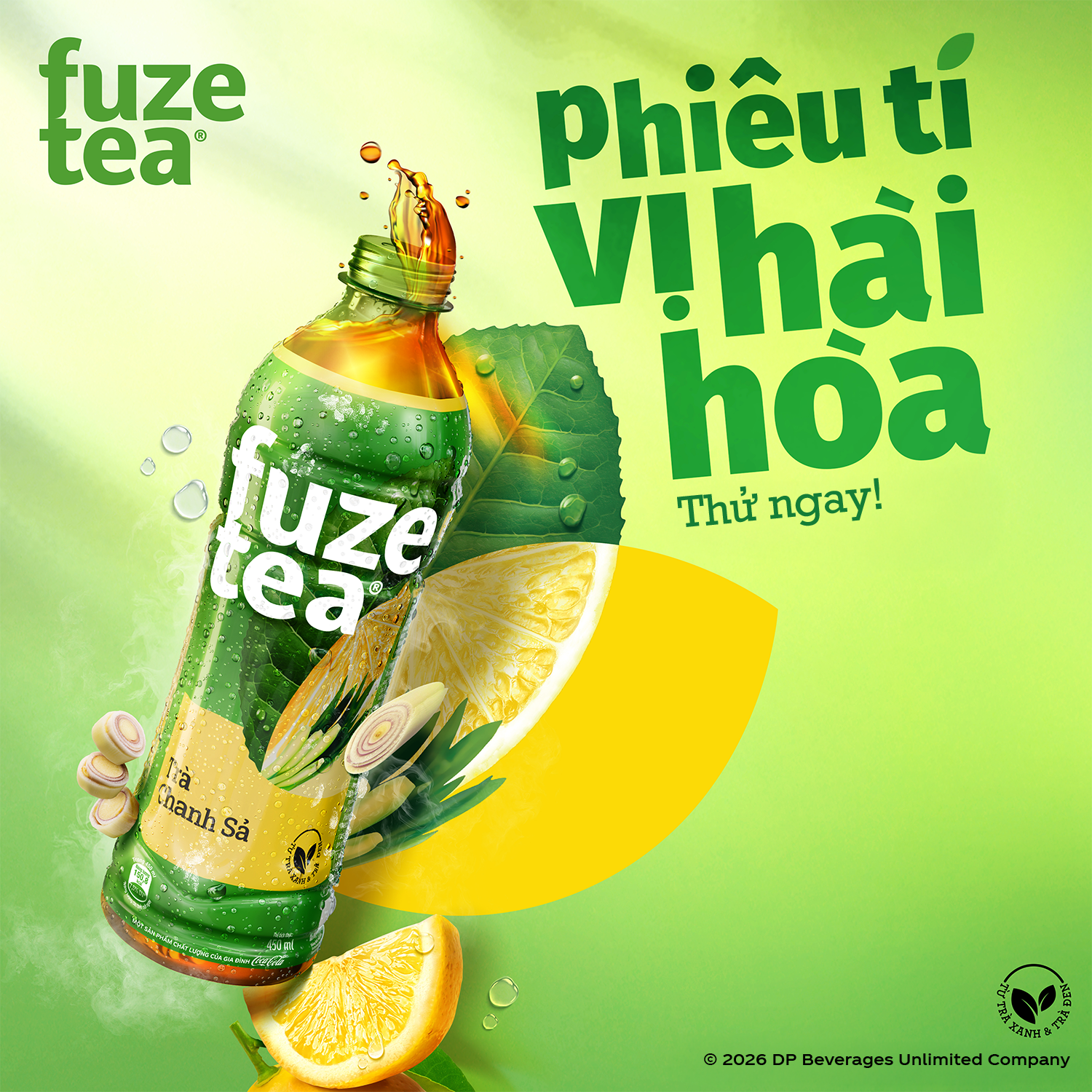 FUZE TEA Facebook ad: Phiêu tí vị hài hoà