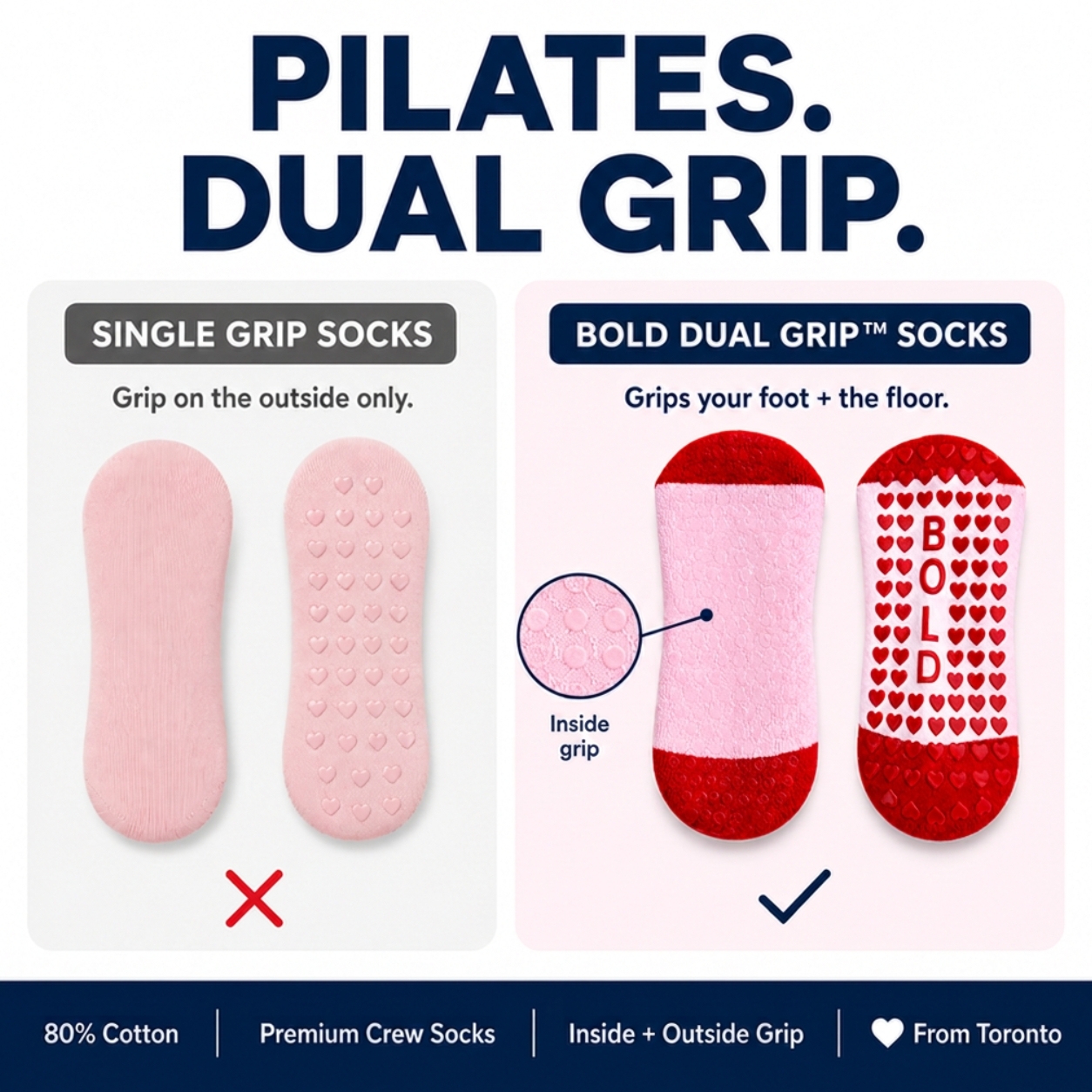 BOLD Dual Grip Socks Facebook ad