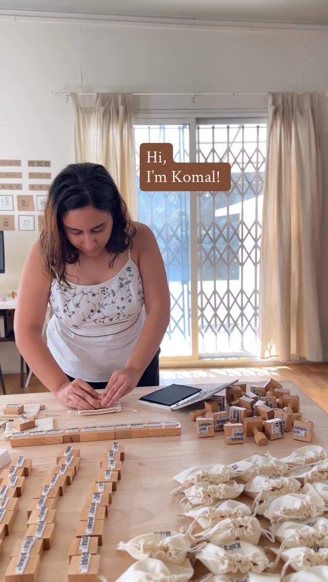 Ko Necessity Facebook ad: Hi I'm Komal, a Pune-based stamp maker, and…