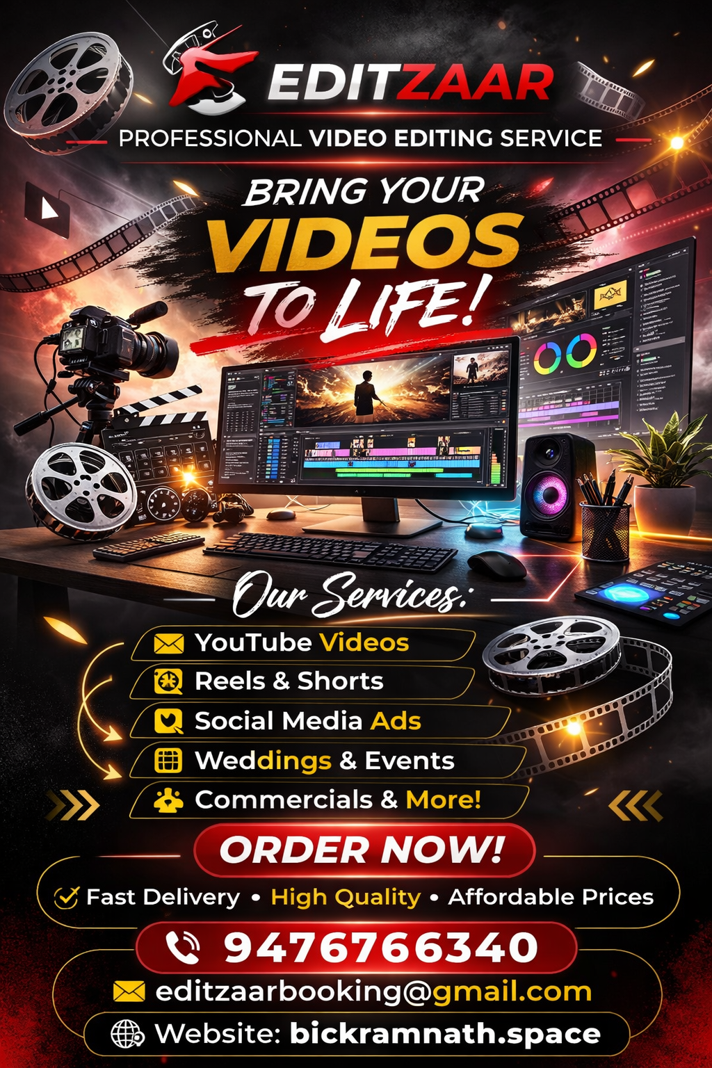 Editzaar Facebook ad from Mar 16, 2026