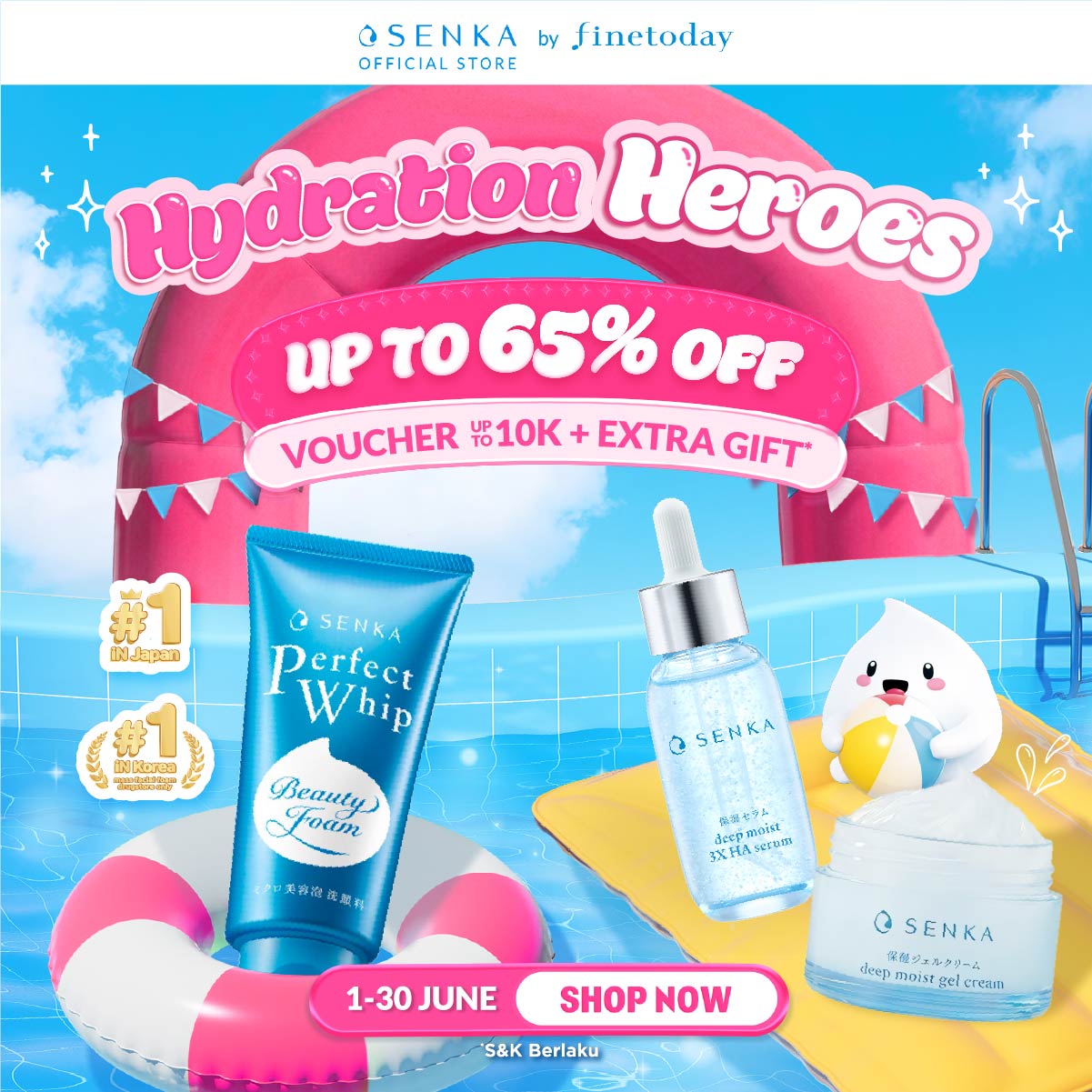 Senka Indonesia Facebook ad: Jagoan hidrasi kulitmu lagi promo nih!