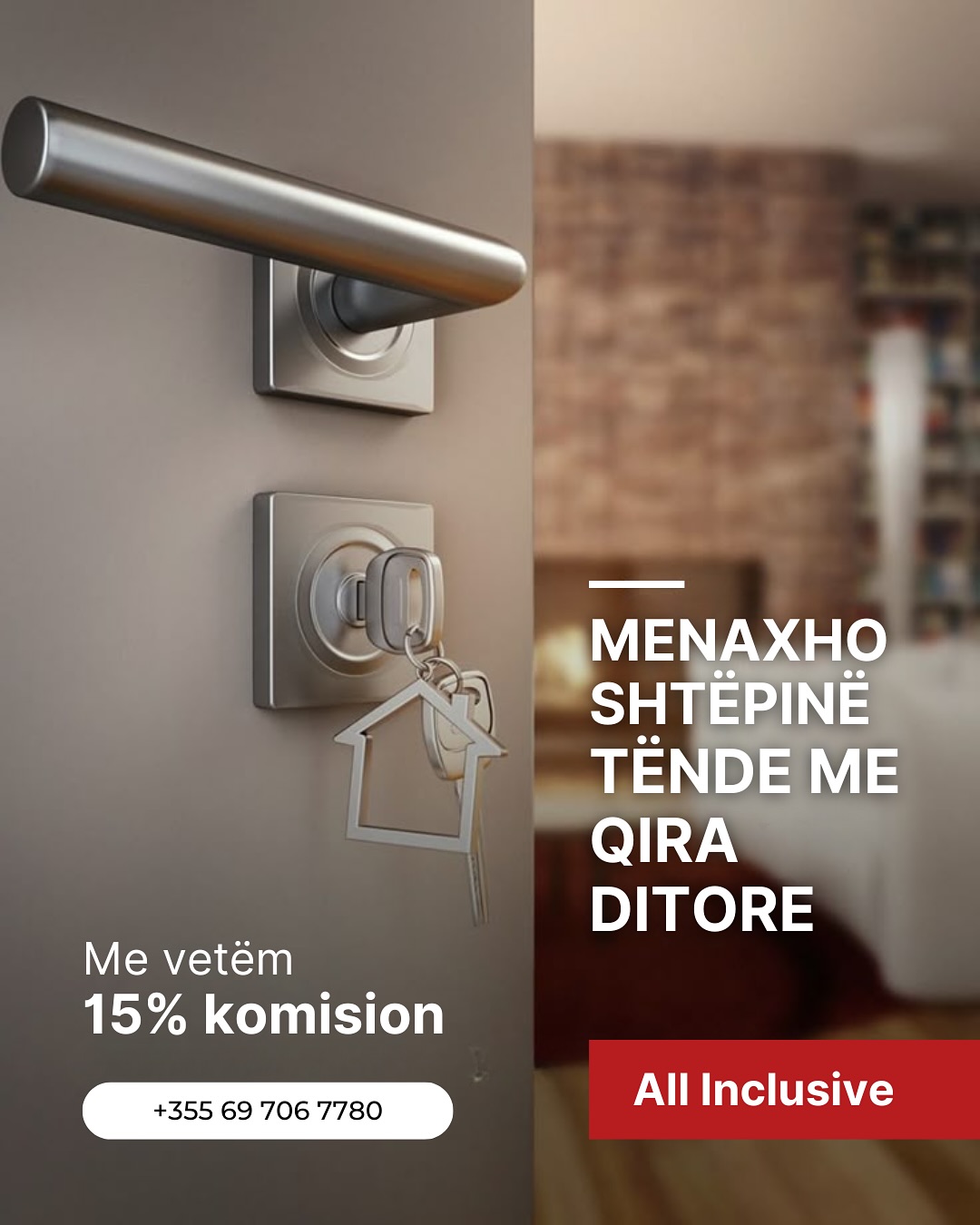 FiApartments - Daily Rentals Facebook ad: Menaxhojmë pronën tënde me qira ditore, thjeshtë, sigurt…