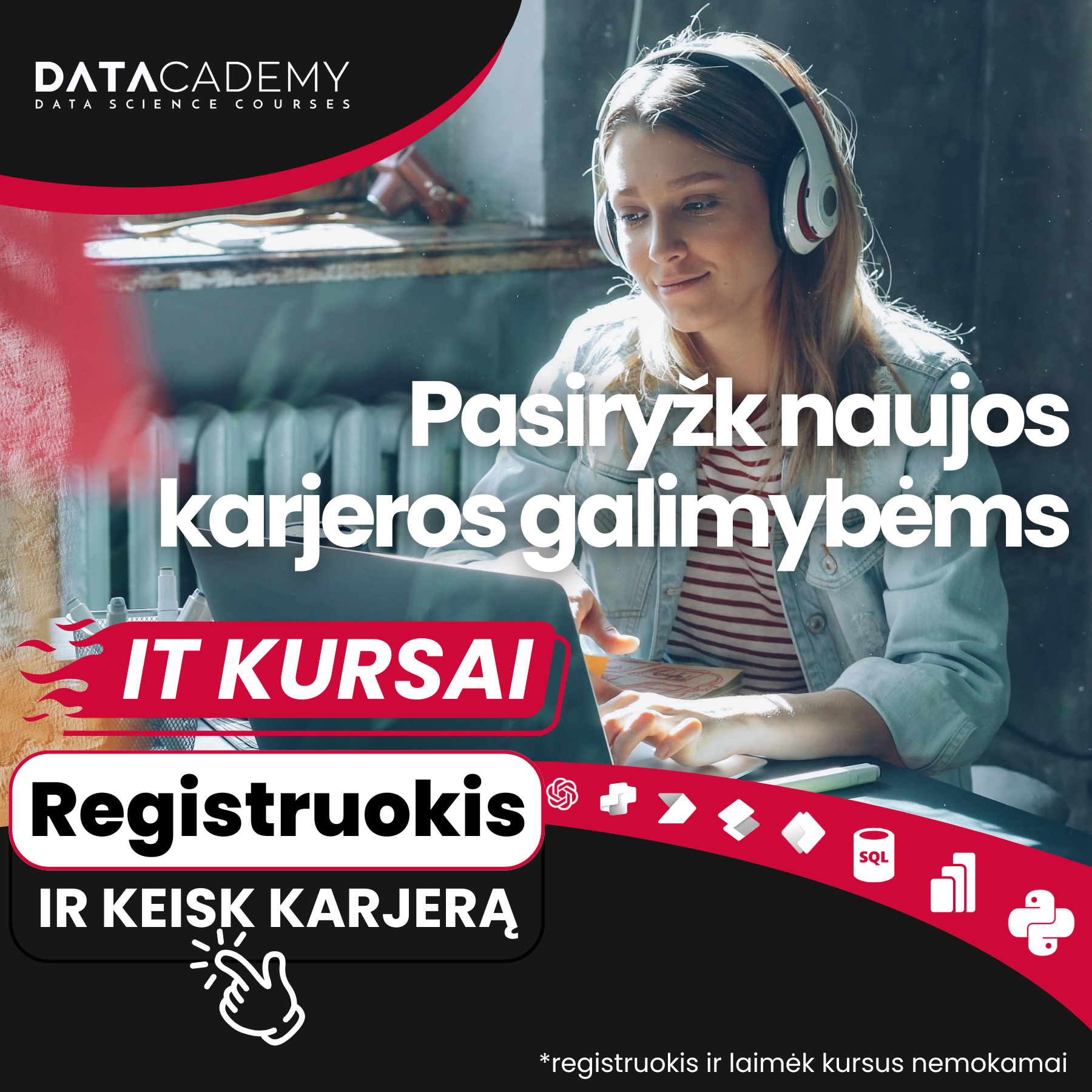 Datacademy Lietuva Facebook ad
