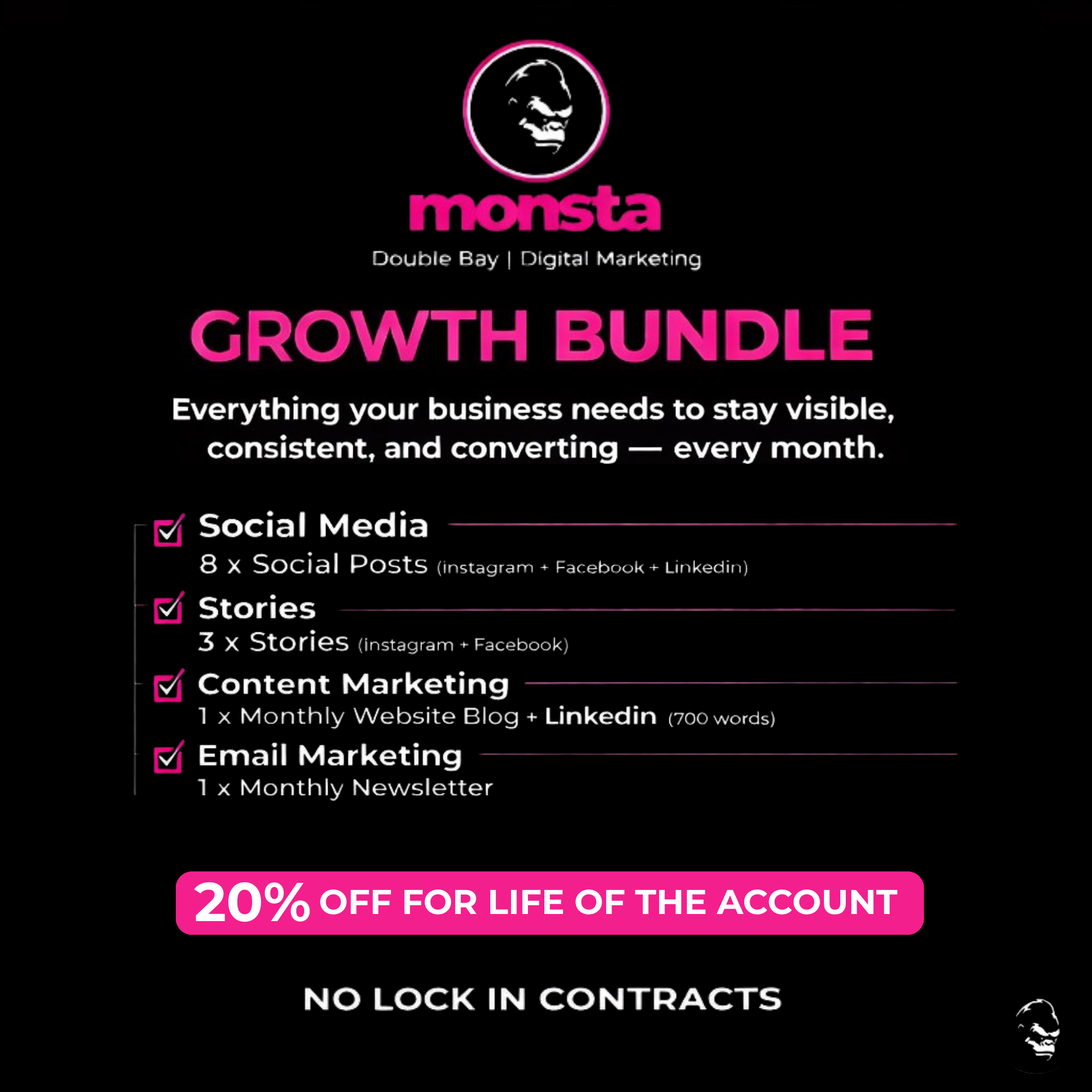 Monsta Media Double Bay Facebook ad: Get Monsta Media's Digital Marketing Growth Bundle &…