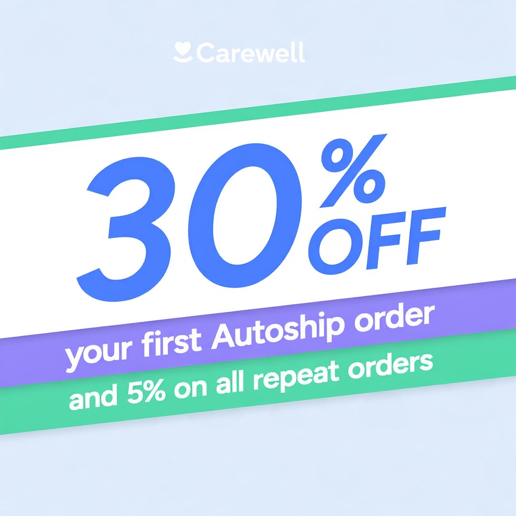 Carewell Facebook ad: Get 30% off today!