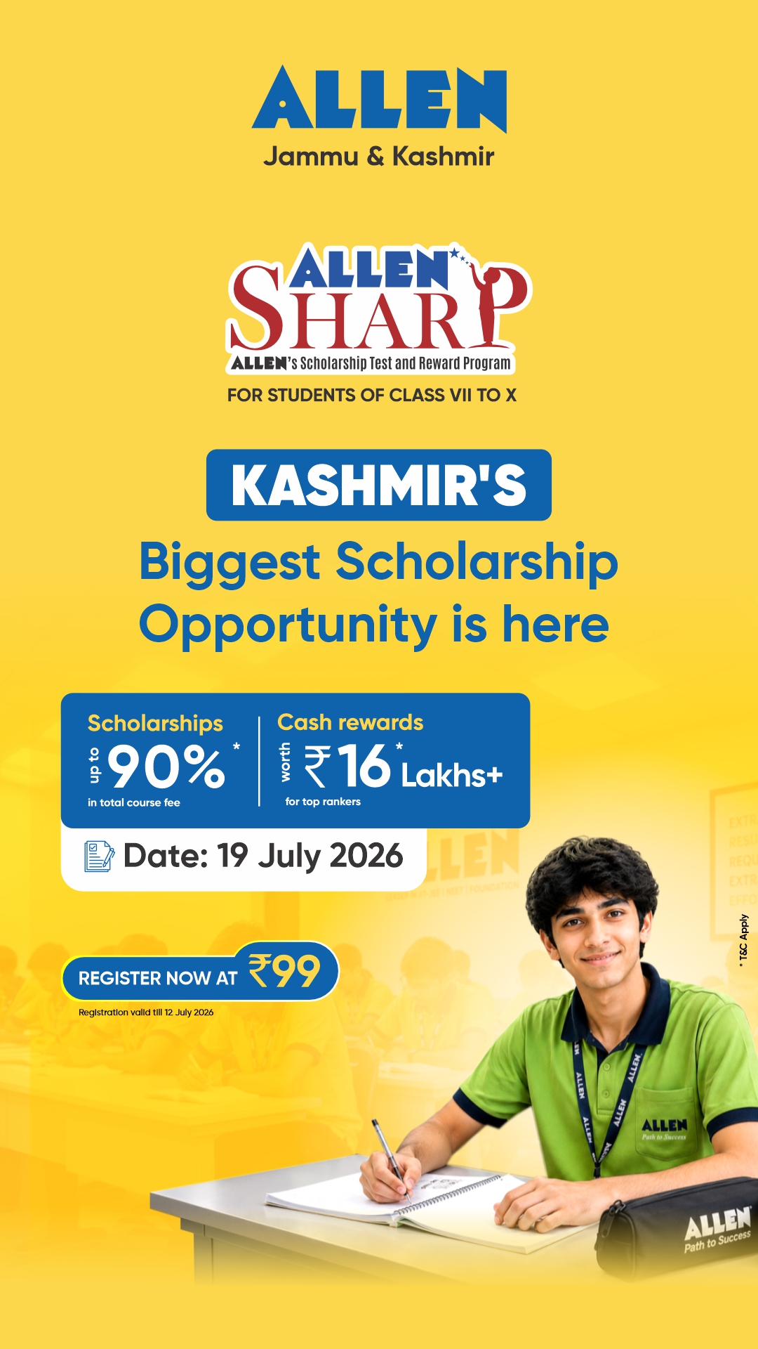 ALLEN Jammu & Kashmir Facebook ad from Jul 6, 2026