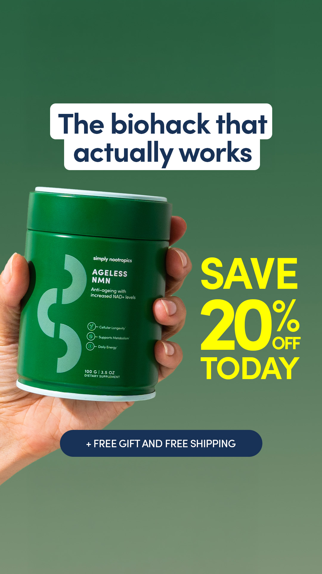 Simply Nootropics Facebook ad