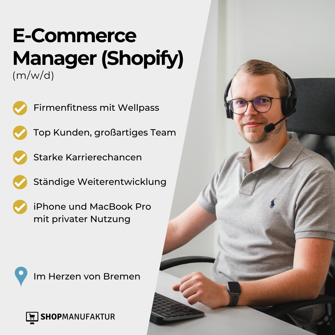 Stefan Rabe Facebook ad: Shopify E-Commerce Manager (m/w/d)