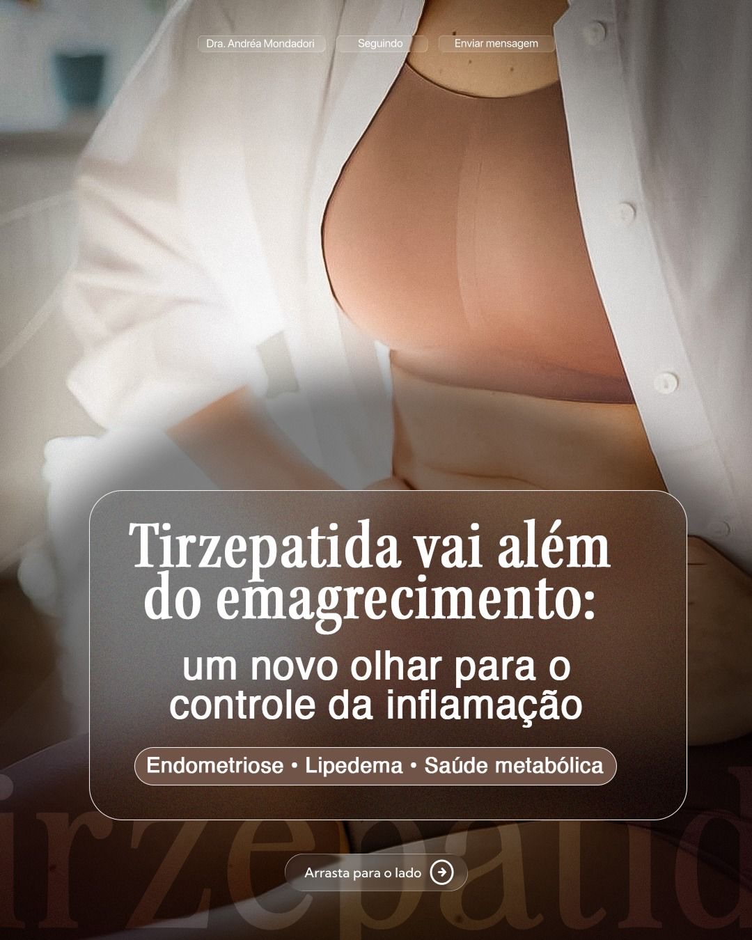 Andrea Mondadori Facebook ad: A tirzepatida não conversa só com a balança.
