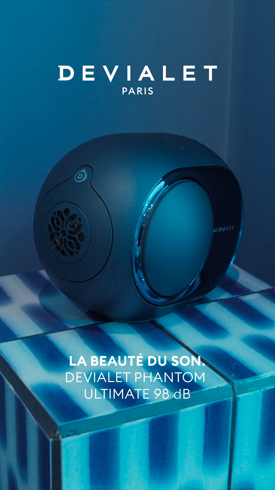 Devialet Facebook ad: Voir le son. Vivre l'émotion.