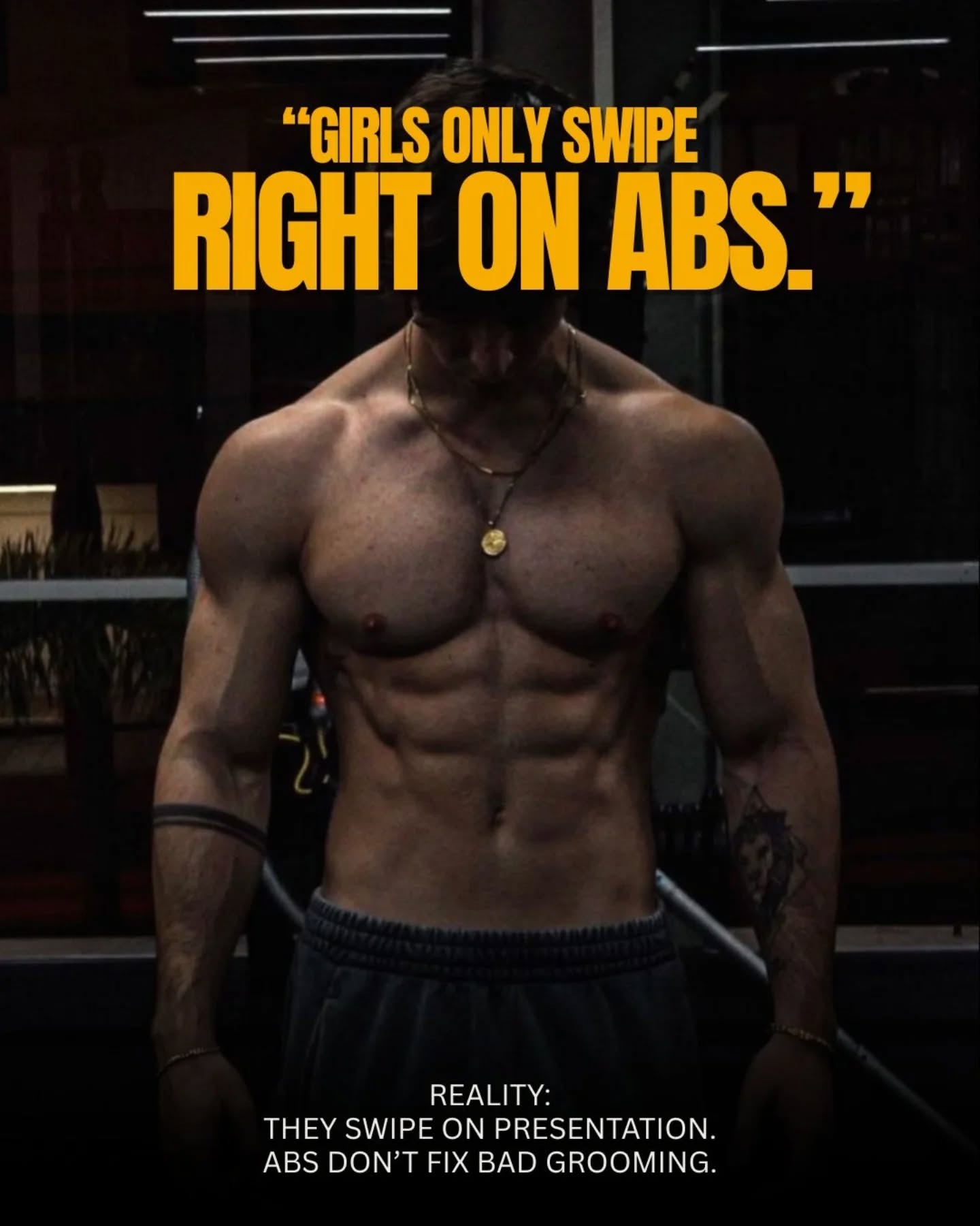Mensco.in Facebook ad: Men blame physique.