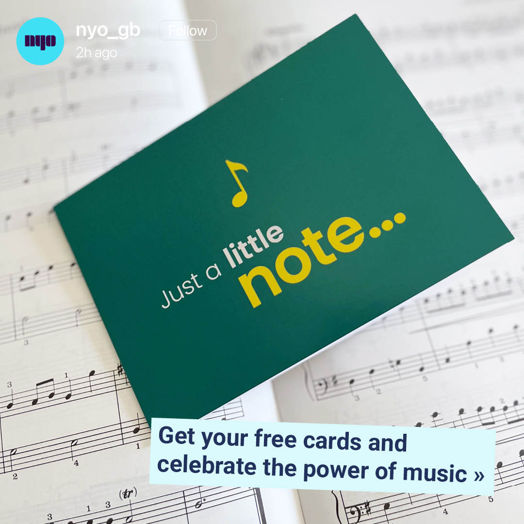The National Youth Orchestra Facebook ad: Strike a chord with your free greeting cards