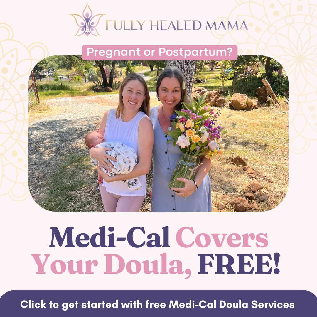 Fully Healed Mama Facebook ad: Fully Healed Mama Is a Medi-Cal Approved Doula.