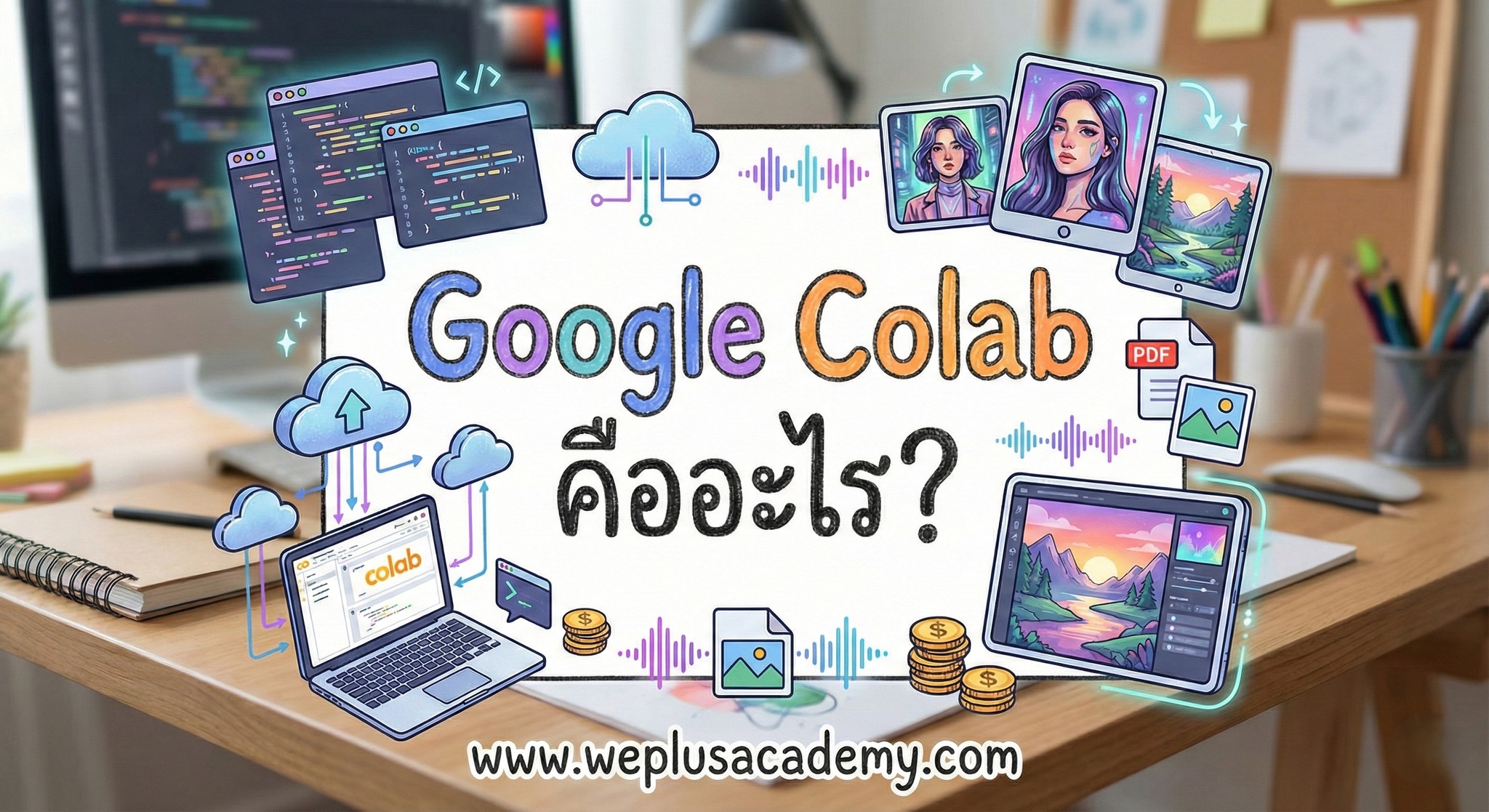 สกิลอัพกับครูเฟิร์น Weplus Academy Master of AI & Digital Marketing Skills Facebook ad: Google Colab ในมุมของนักผลิตชิ้นงานเพื่อขายตลาดต่างประเทศ…
