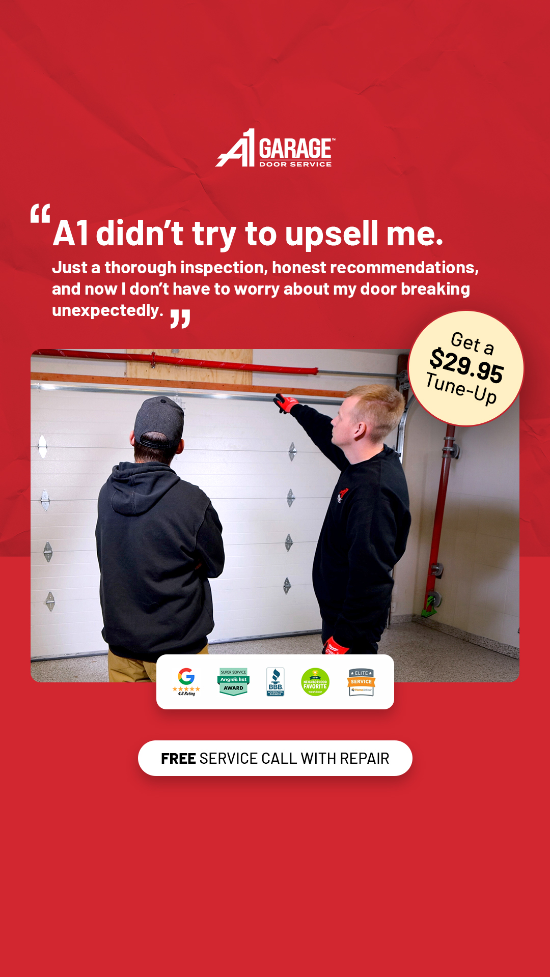 A1 Garage Door Service Facebook ad