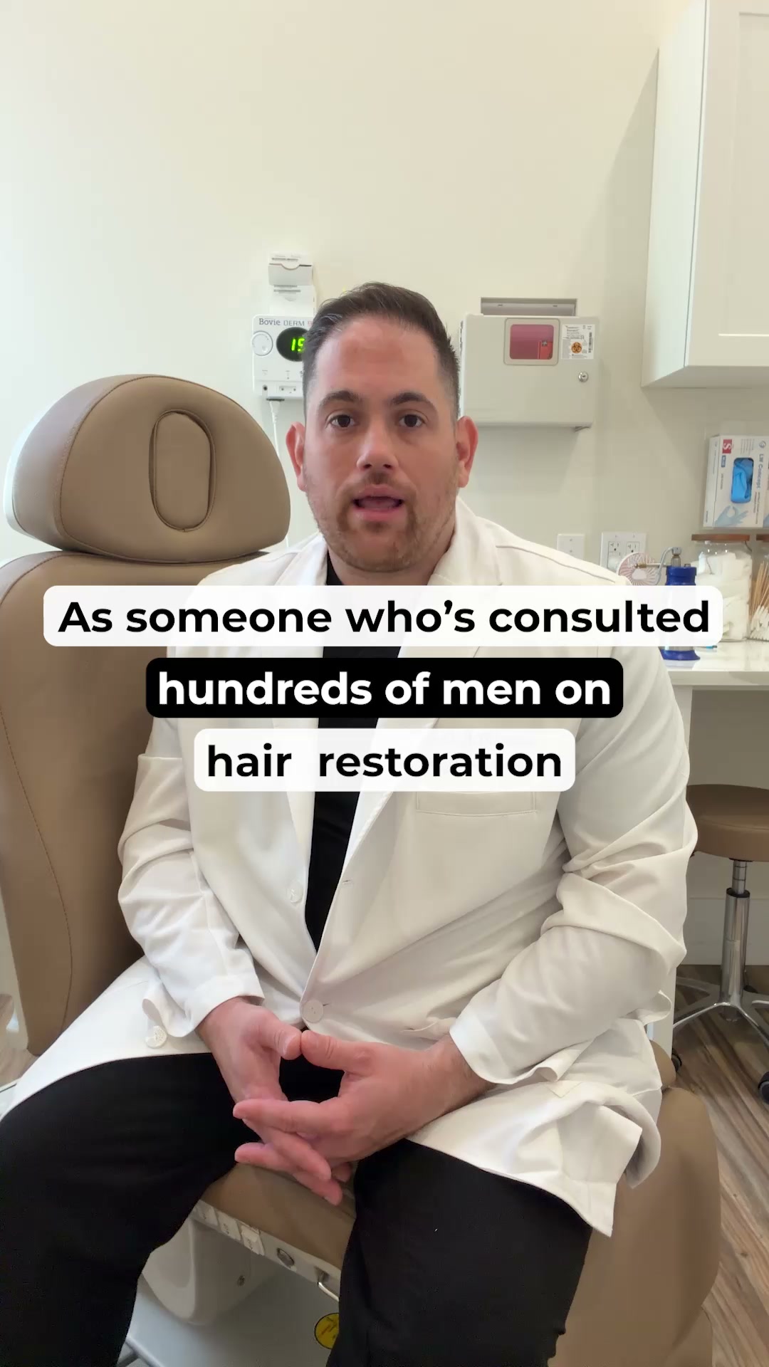 Dr. Christopher Mancuso Facebook ad: Your hair's not done yet.