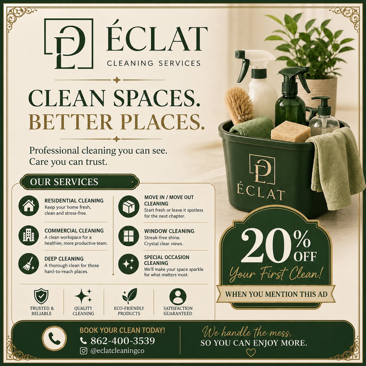 eclatcleaningco Facebook ad