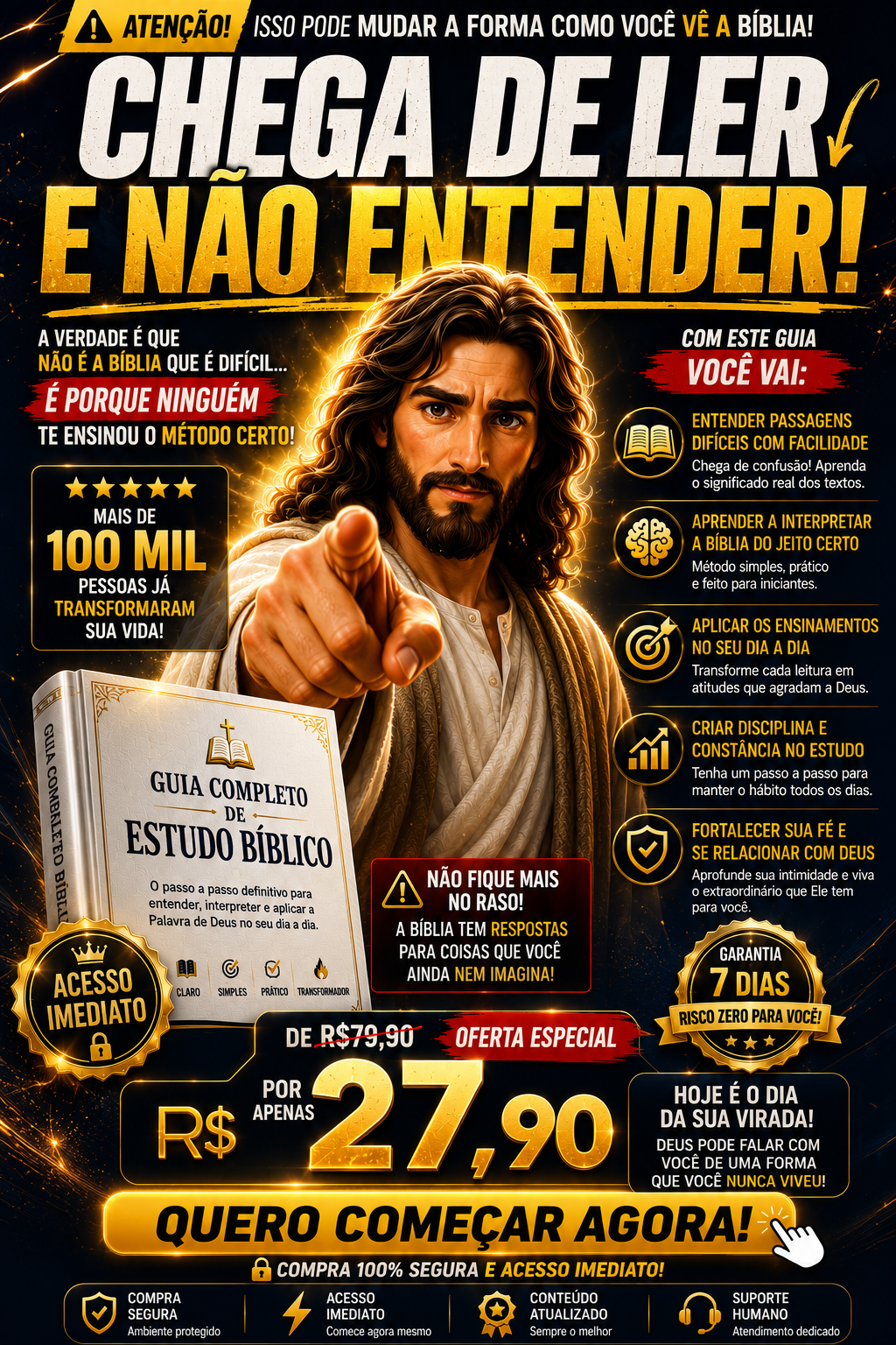 Fonte de Graça Facebook ad: O problema nunca foi a Bíblia.