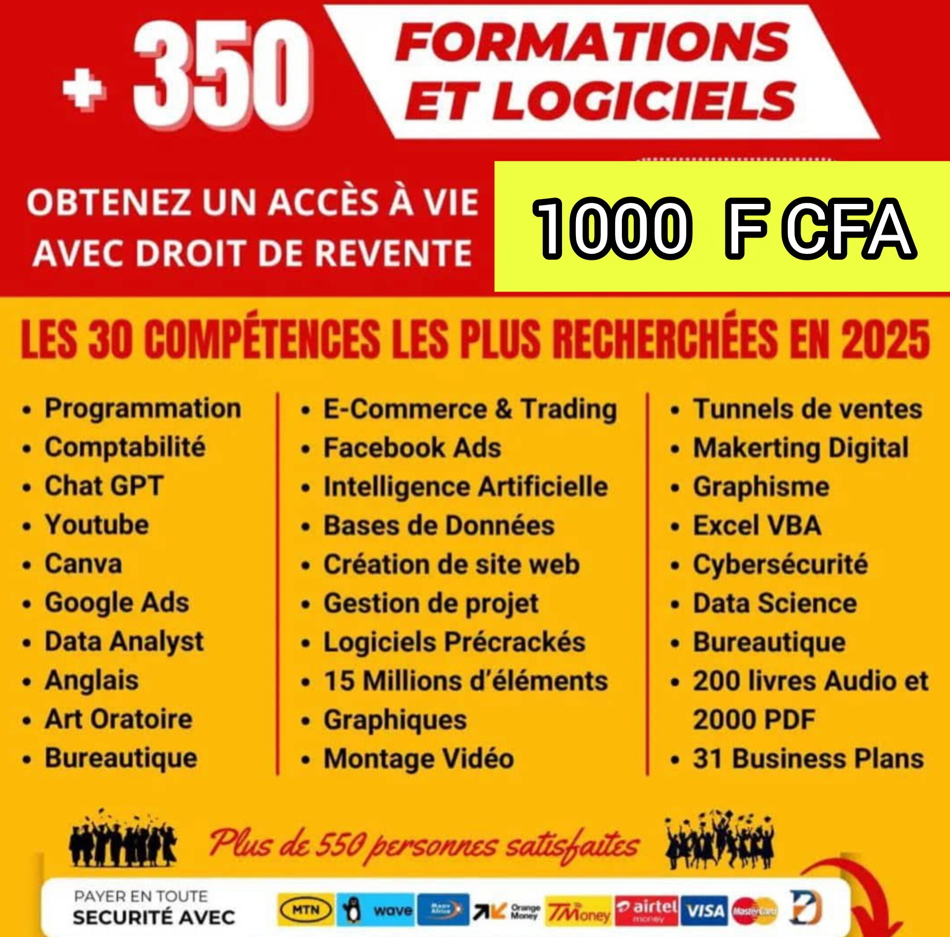 Centre Polydigitech Facebook ad: 1000 F CFA Tout est là 6 75…