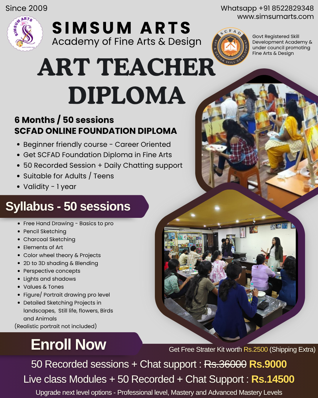 Simsum ARTS Facebook ad: ART TEACHER DIPLOMA, SCFAD Online Foundation Diploma |…