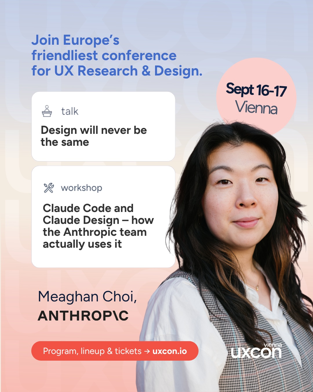 uxcon vienna Facebook ad: uxcon vienna | Europe's friendliest conference for UX…