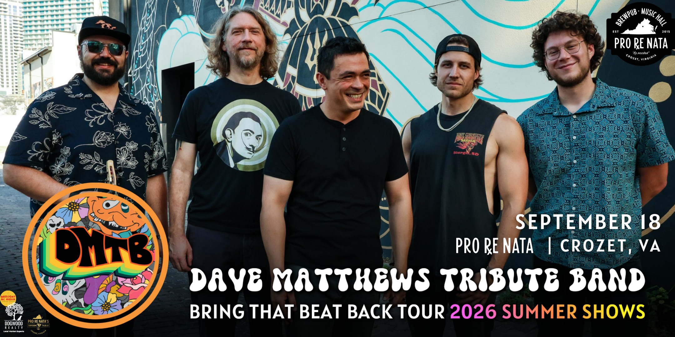 Pro Re Nata Brewpub & Music Hall Facebook ad: The Dave Matthews Tribute Band @ Pro Re Nata