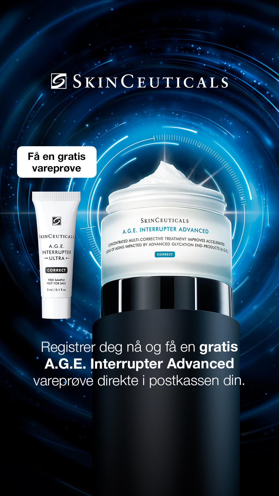 SkinCeuticals Norge Facebook ad from Feb 13, 2026