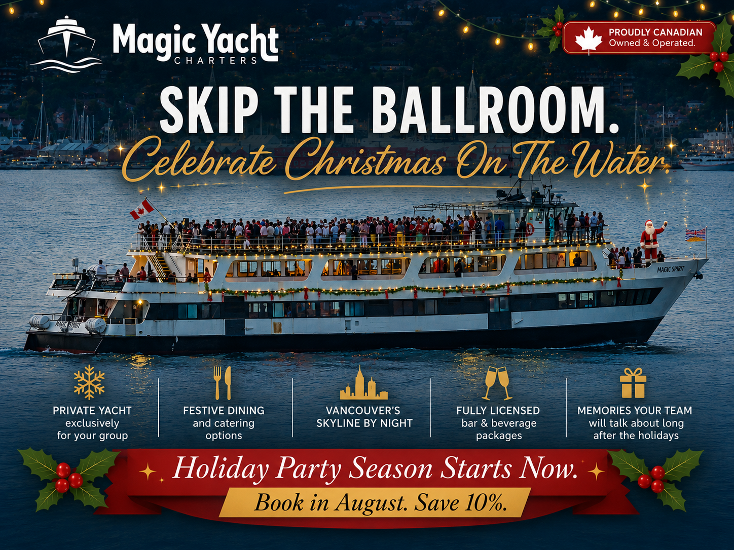 Magic Yacht Charters Facebook ad: Magic Yacht Charters, Vancouver, Bc