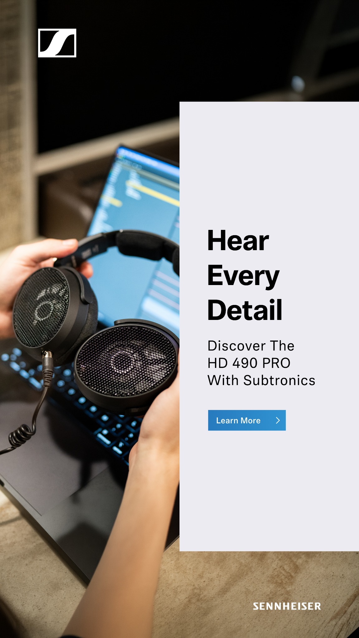 Sennheiser Facebook ad: HD 490 PRO On Tour With Subtronic