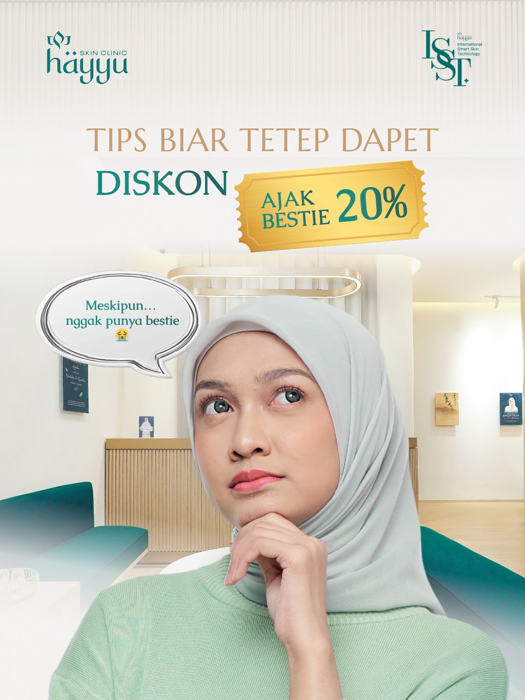 Hayyu Clinic Facebook ad: Nggak punya bestie tapi pengen diskon?