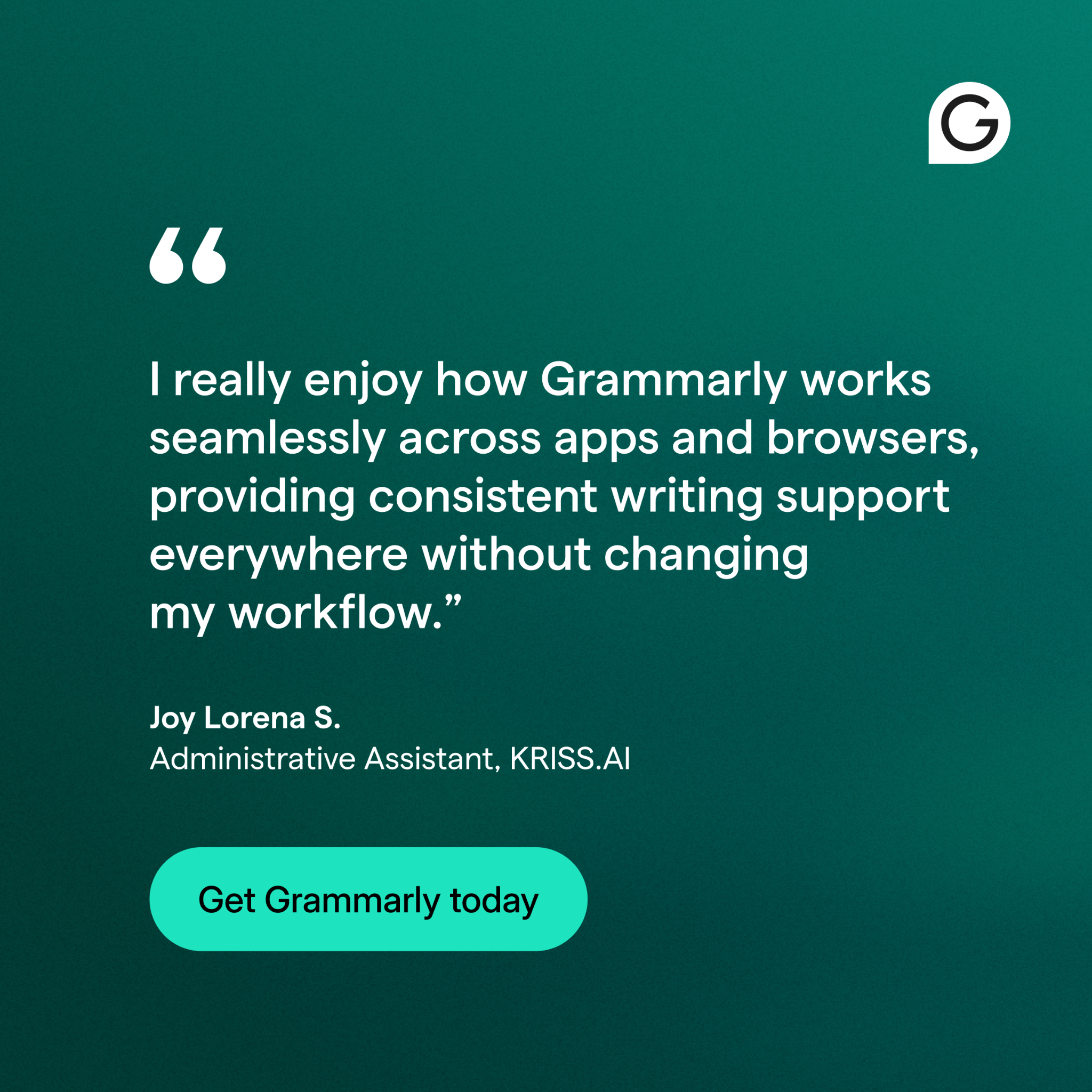 Grammarly Facebook ad