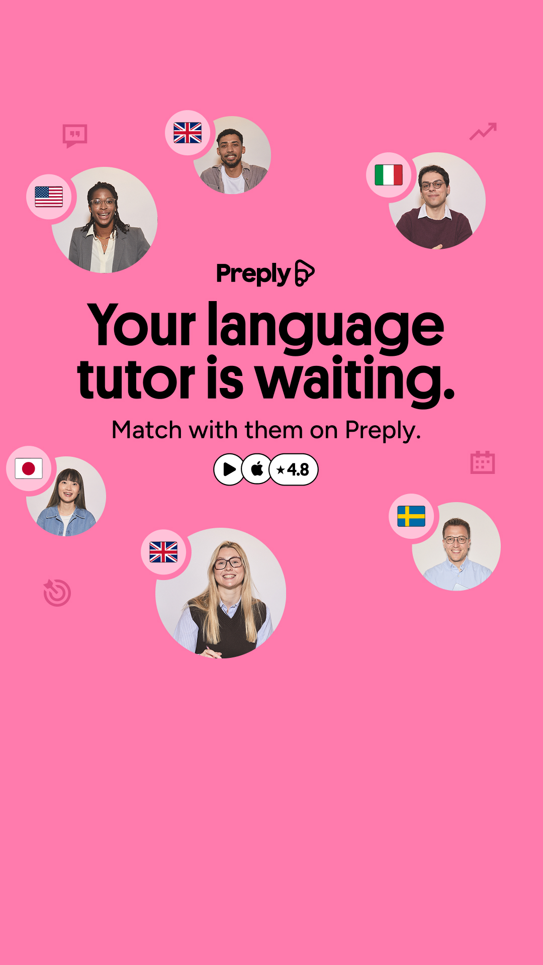 Preply Facebook ad