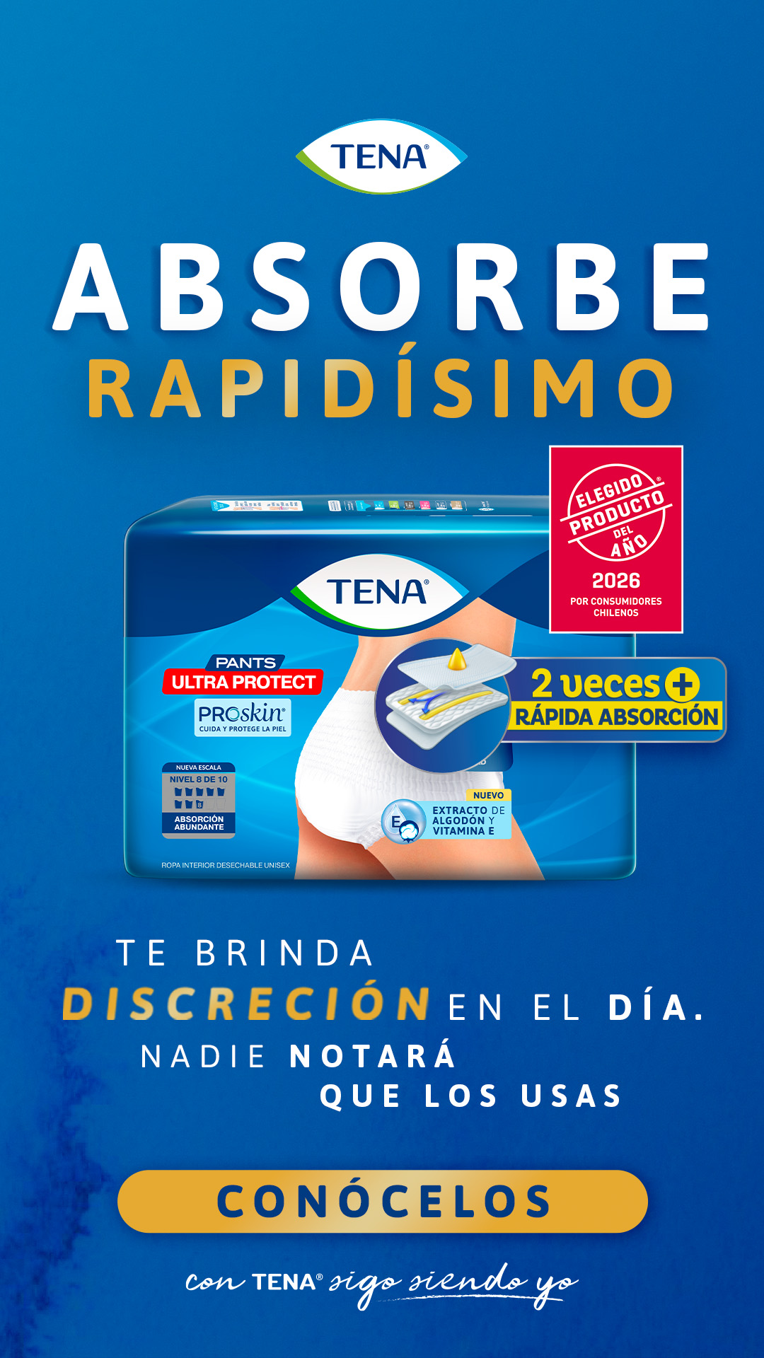 TENA Chile Facebook ad from Feb 25, 2026