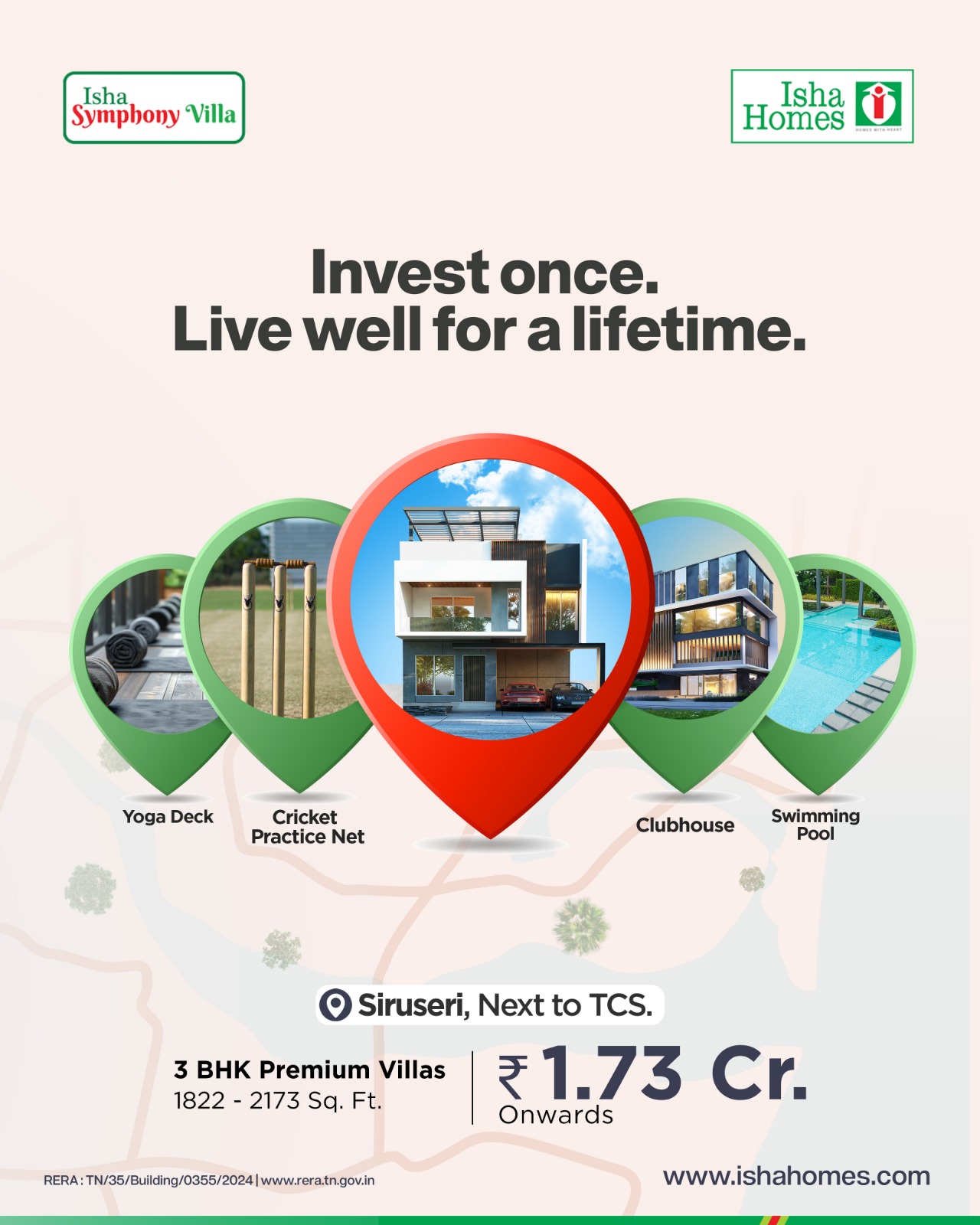Isha Homes Facebook ad: 3 BHK Premium Villas in Siruseri