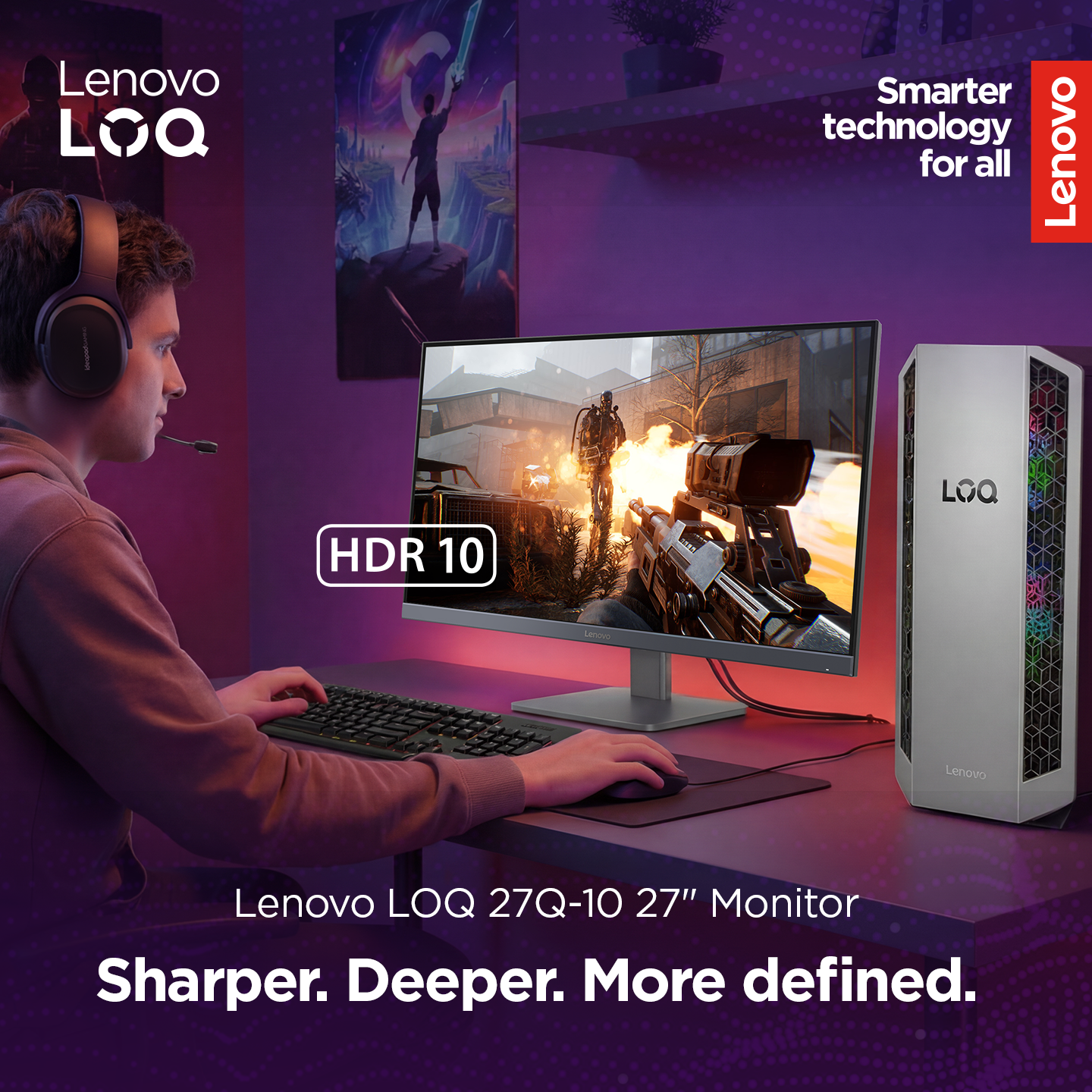 Lenovo Legion Facebook ad: Sharper visuals, faster response, and smoother game play…