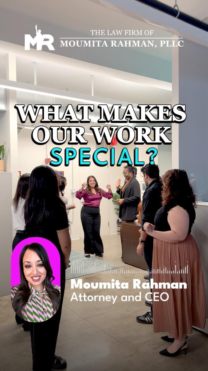 The Law Firm of Moumita Rahman, PLLC Facebook ad: We are able to provide excellent results because…