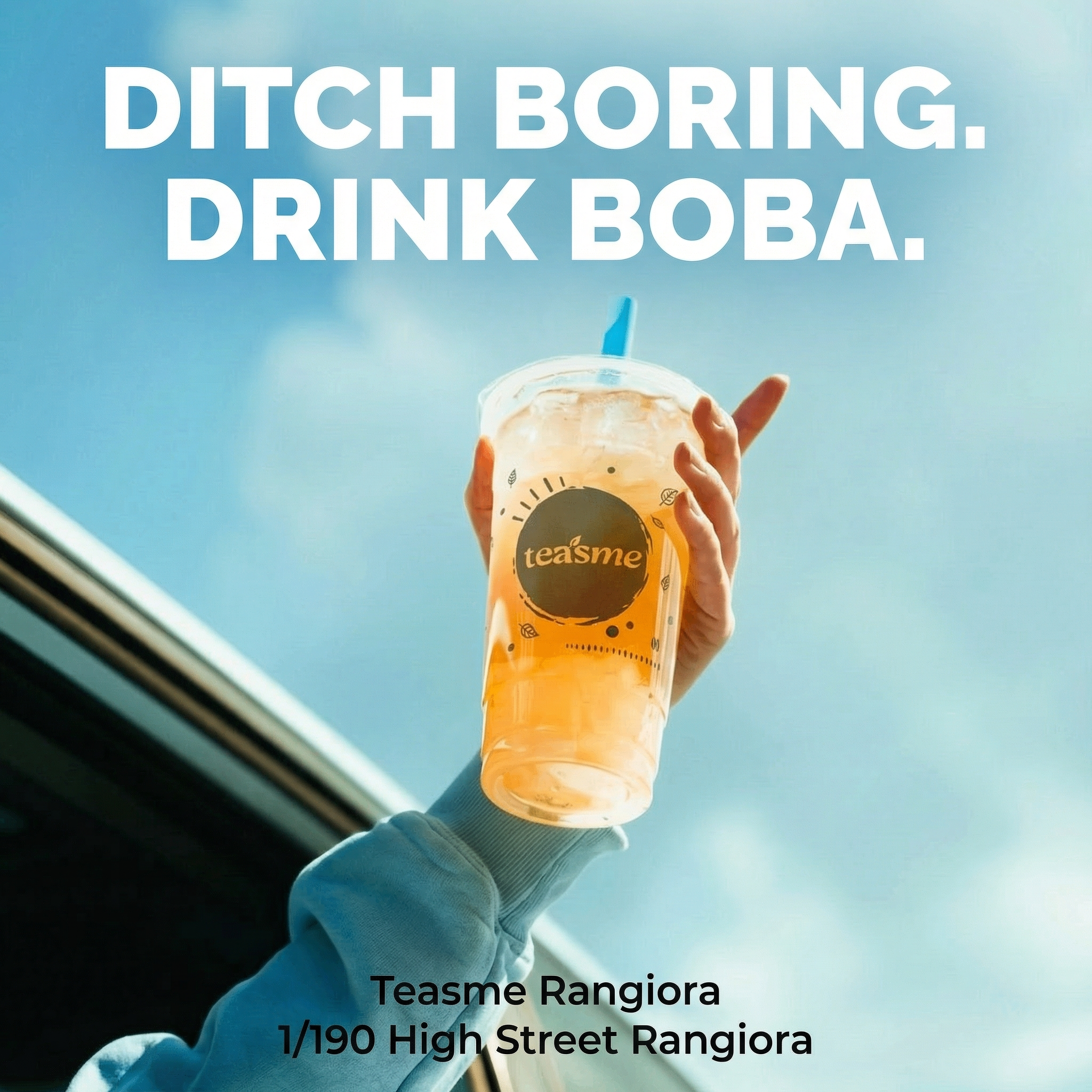 Teasme Rangiora Facebook ad: Bubble Tea Worth the Trip