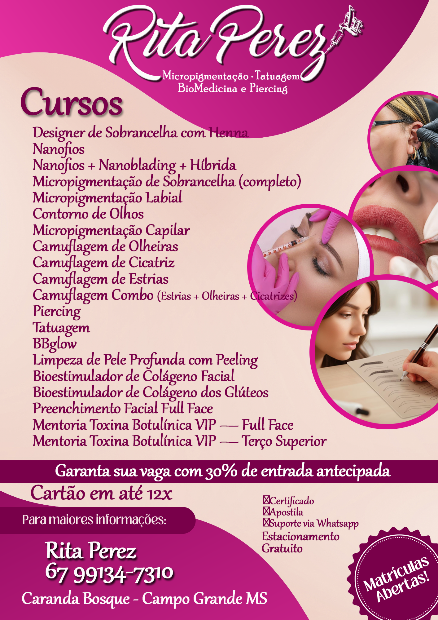 Rita Perez Micropigmentação, Tatuagem, Piercing e BioMedicina Estética. Facebook ad: Quanto mais técnicas você domina, menos depende de…
