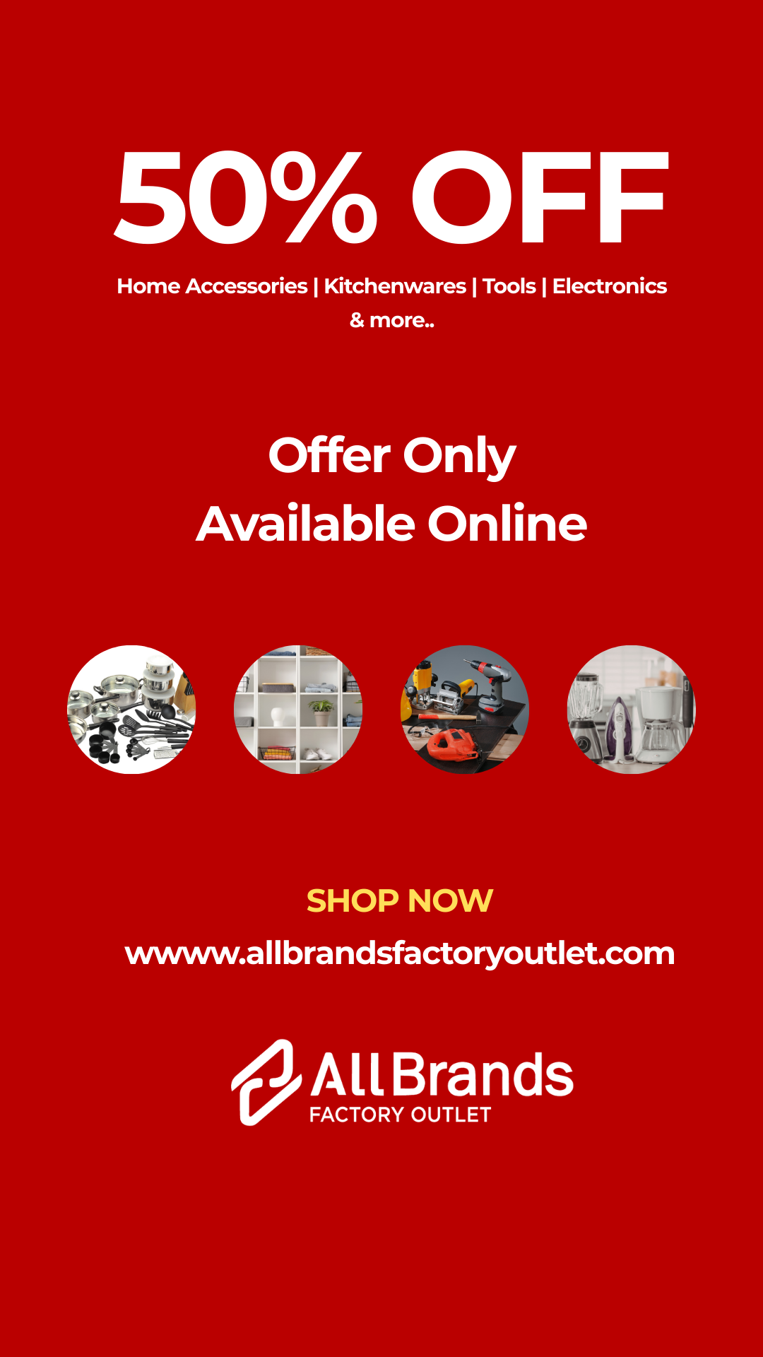 All Brands Factory Outlet Facebook ad