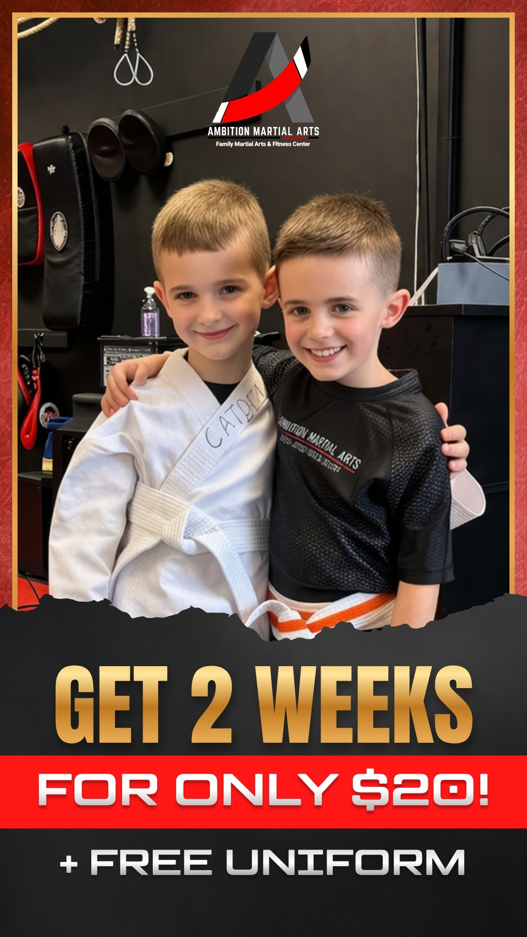 Ambition Martial Arts Facebook ad from Apr 12, 2026