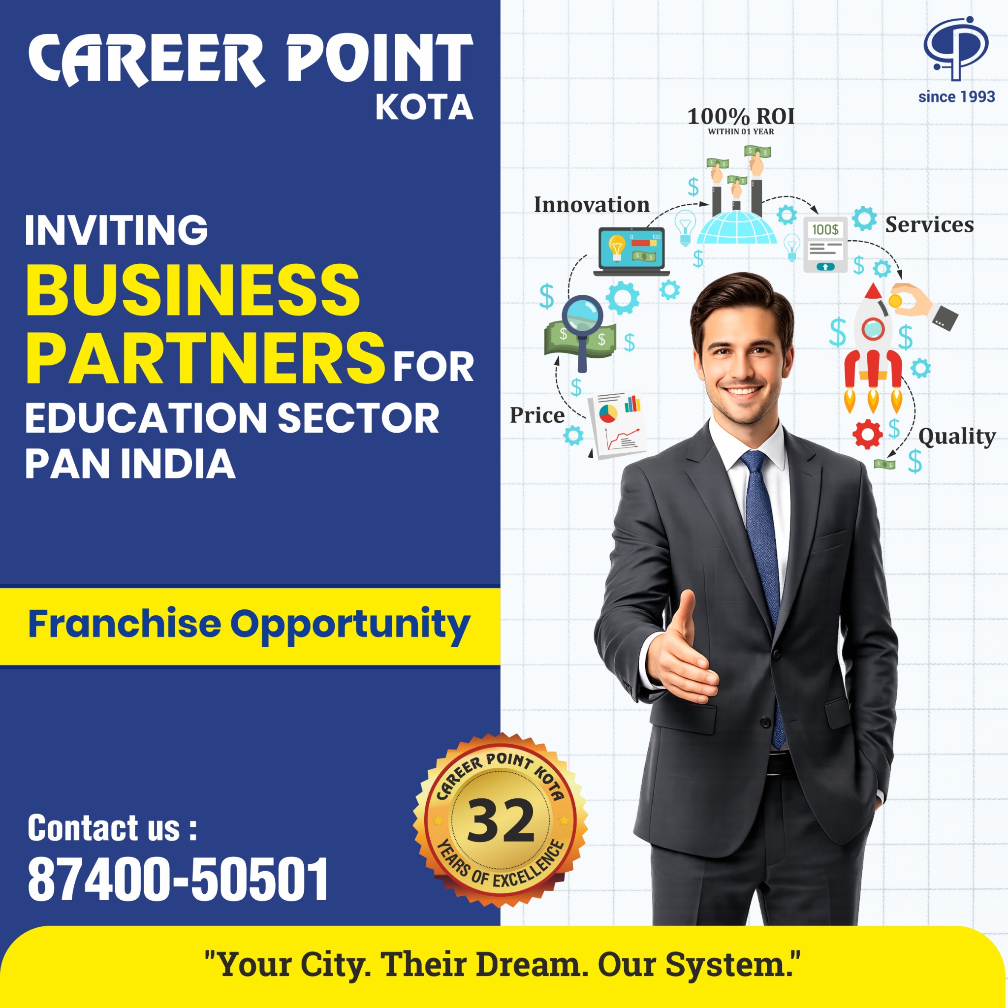 Career Point Facebook ad: Start Your Own Coaching Institute with Career Point
