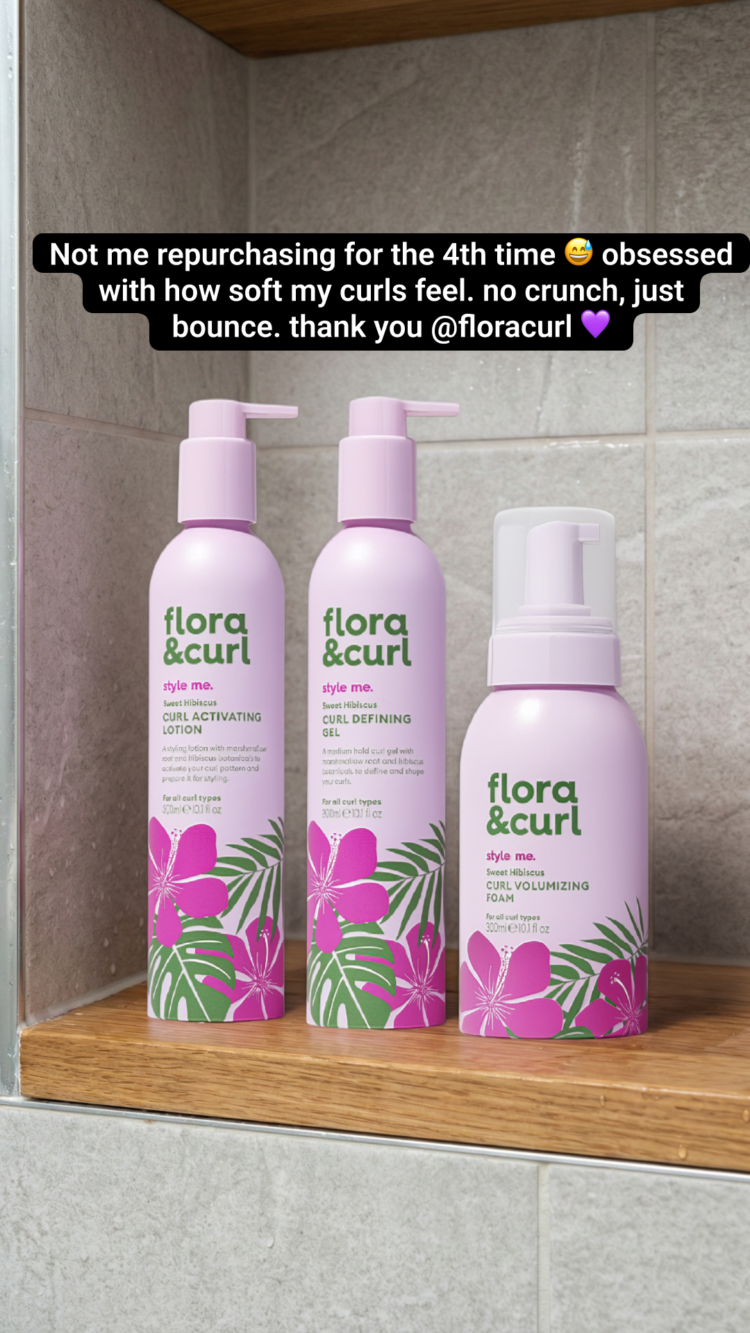 Flora & Curl Haircare Facebook ad