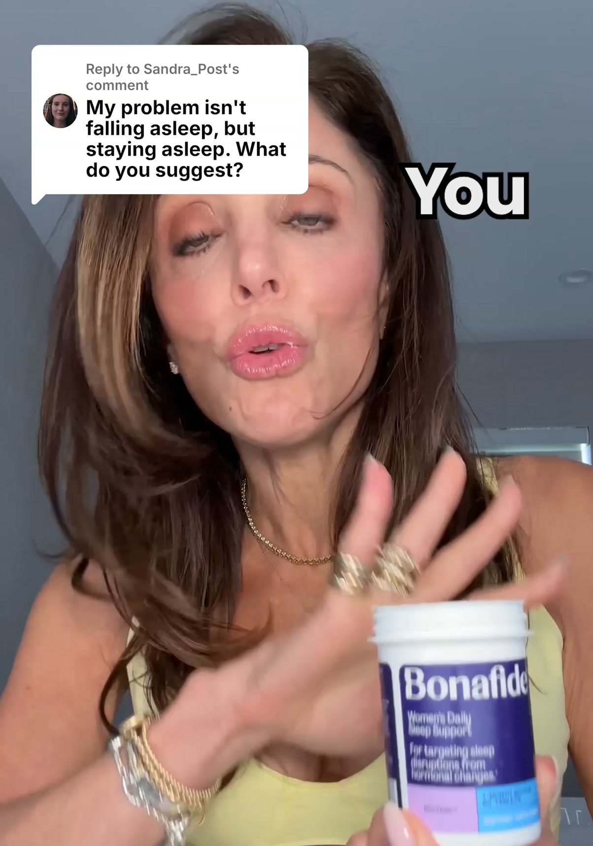 Bonafide Facebook ad: This B is prioritizing good sleep.