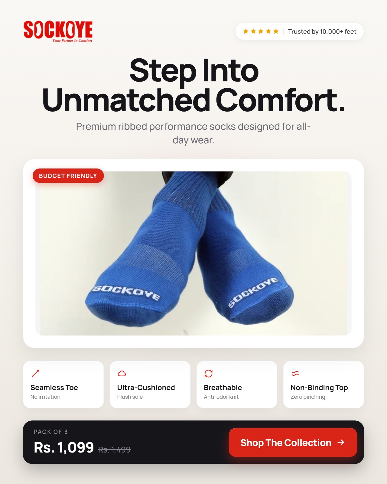 Sockoye Facebook ad: ๐๐๐ฅ๐ ๐๐ฌ ๐๐ข๐ฏ๐ ๐๐ฉ ๐๐จ ๐๐% ๐๐๐