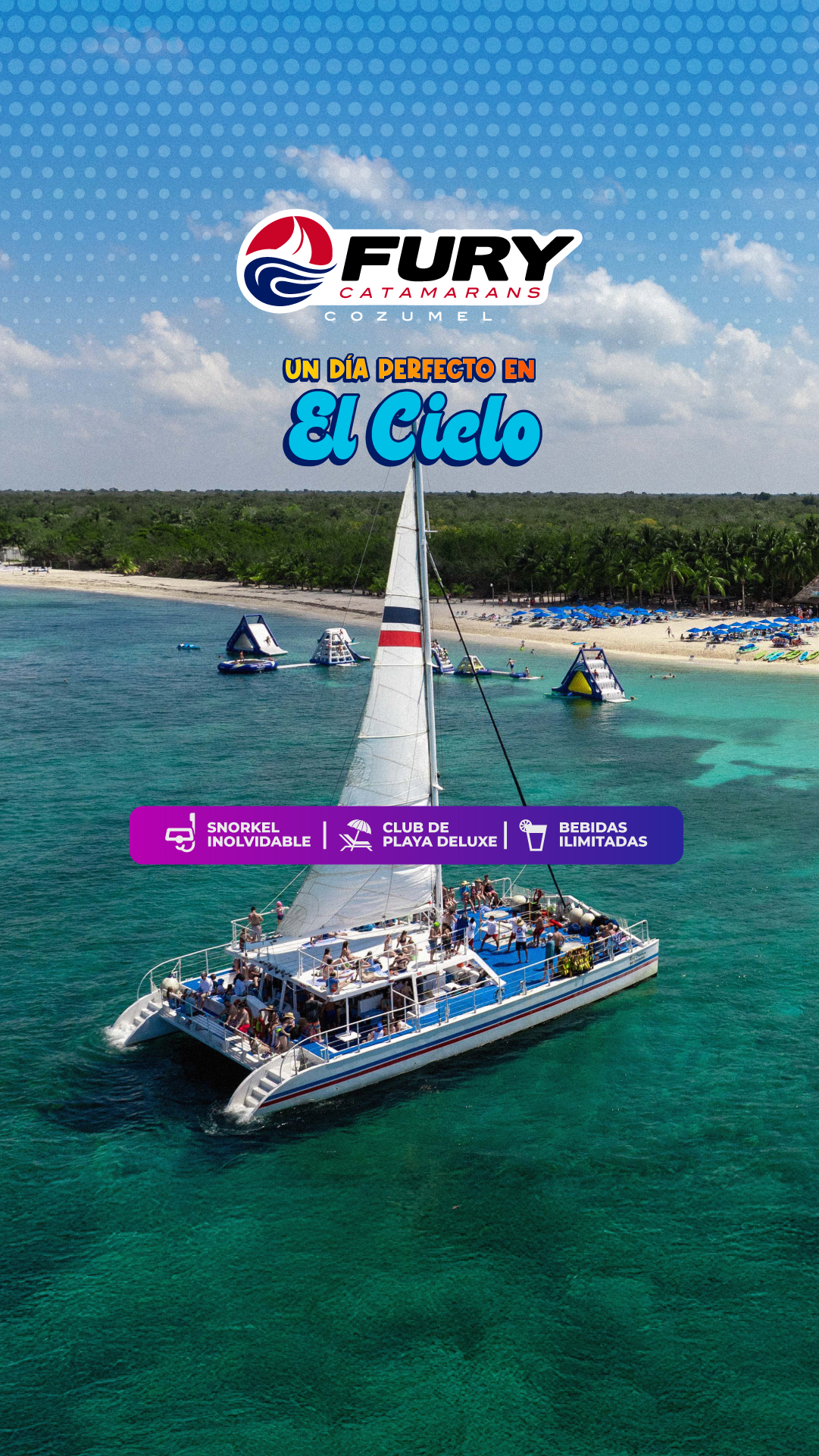 FURY CATAMARAN COZUMEL Facebook ad from Mar 17, 2026