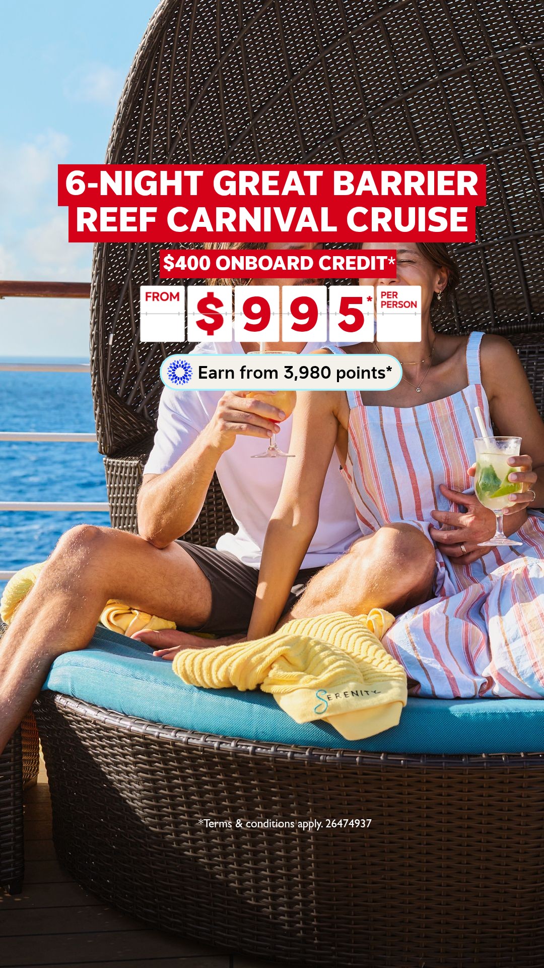 Flight Centre Australia Facebook ad: Great Barrier Reef Cruise