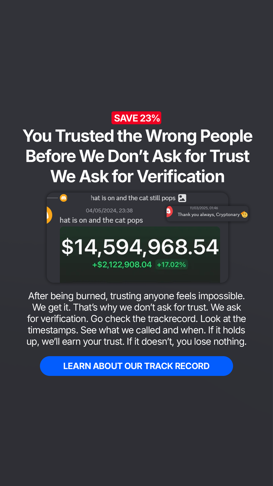 Cryptonary Facebook ad